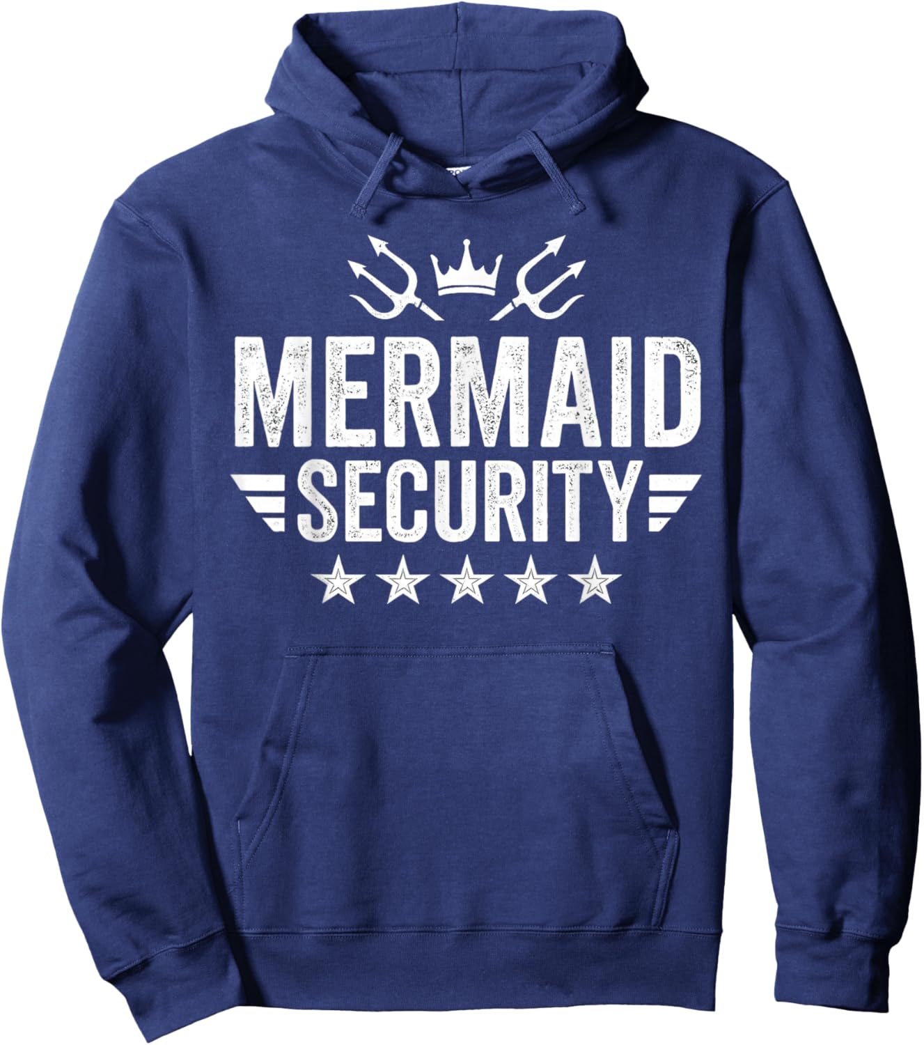 Mermaid Security for Beach Summer Matching Mermaid Squad Hoodie - Hoodie | Navy