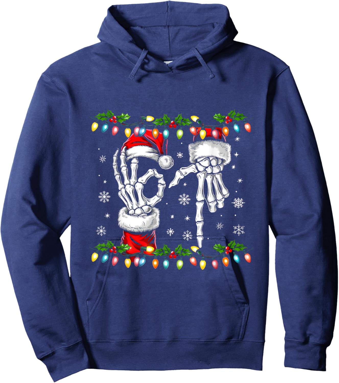 Funny Christmas Six Seven Viral Meme Trendy 6 7 Couples Hoodie - Hoodie | Navy
