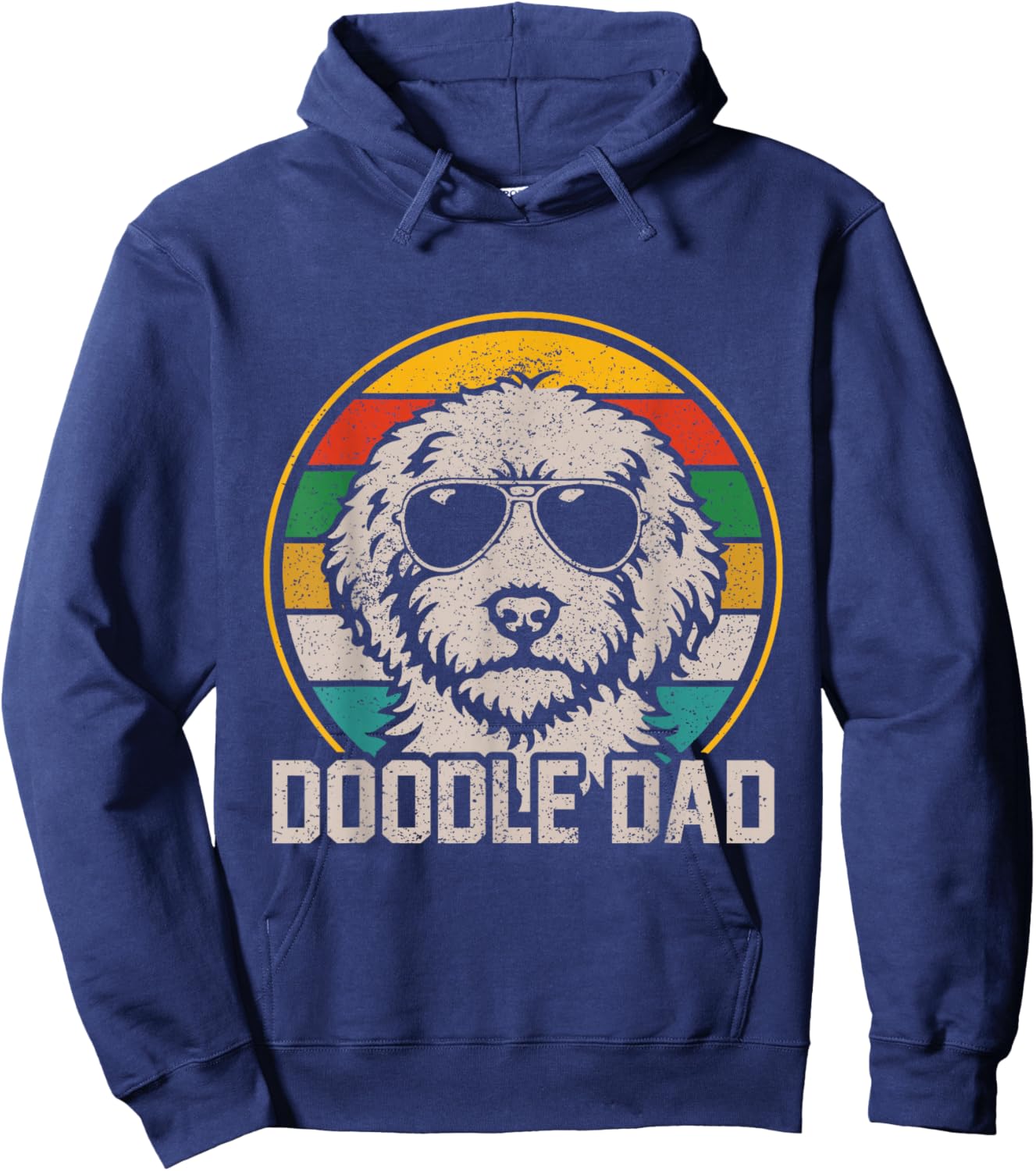 Goldendoodle Dog Lover Vintage Retro Graphic Hoodie - Hoodie | Navy