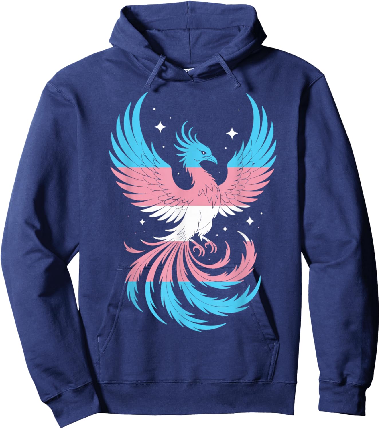 Phoenix Bird LGBTQ Pride Month Trans Transgender Hoodie - Hoodie | Navy