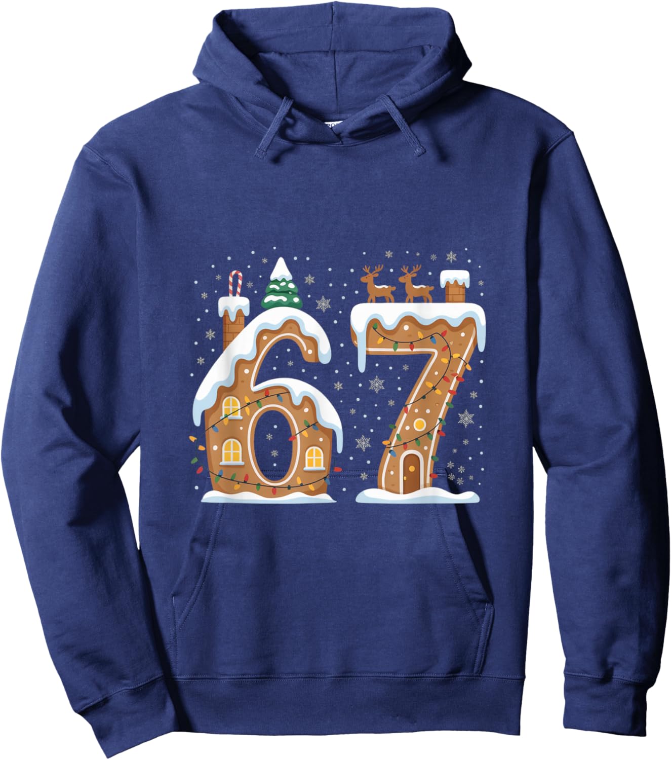 Christmas 67 Funny Xmas Six Seven Ugly Sweater 6-7 Hoodie - Hoodie | Navy