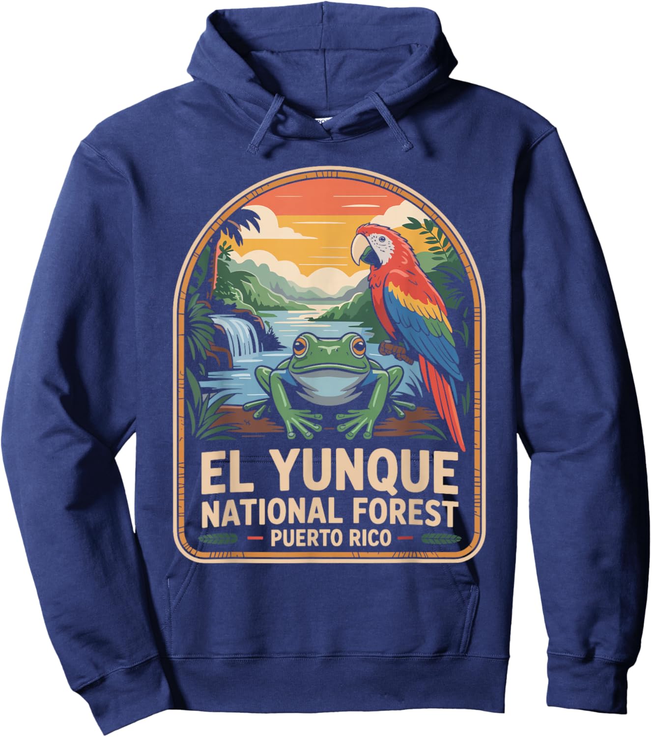 El Yunque National Forest Shirt Wildlife Puerto Rico Hoodie - Hoodie | Navy