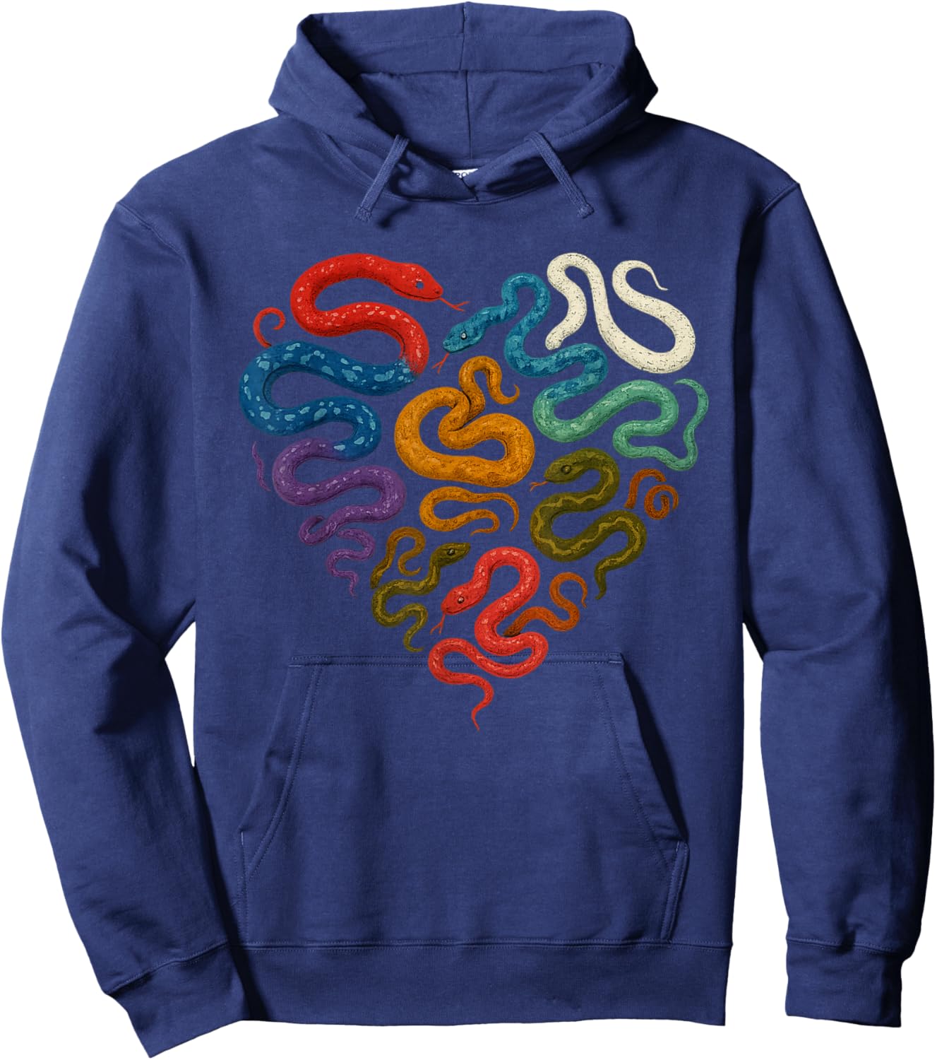 Wild Animal Reptile Valentines Day Predator Heart Snake Hoodie - Hoodie | Navy