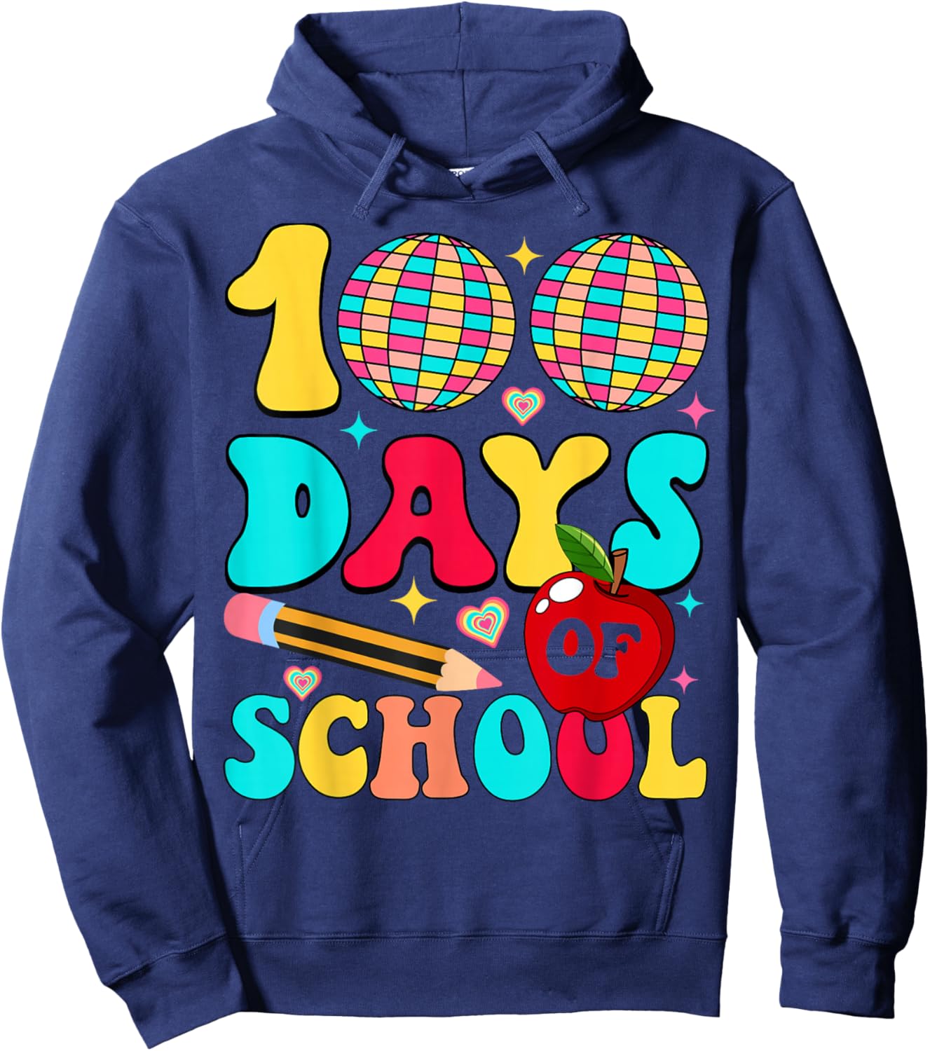 100th Day of Smarter Kids 100 Days Happy 100th Day of School Hoodie - Hoodie | Navy