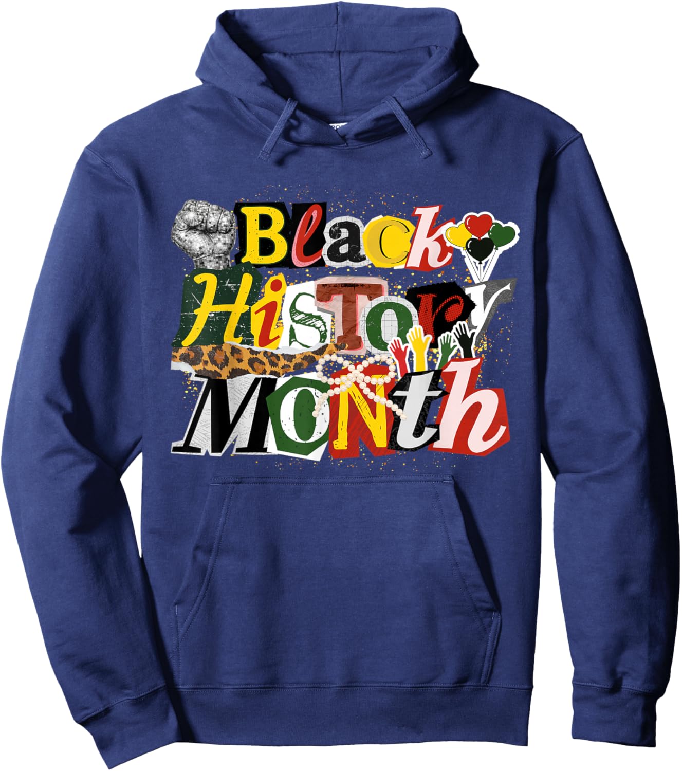 Black History Month African American Men Women Kids Hoodie - Hoodie | Navy