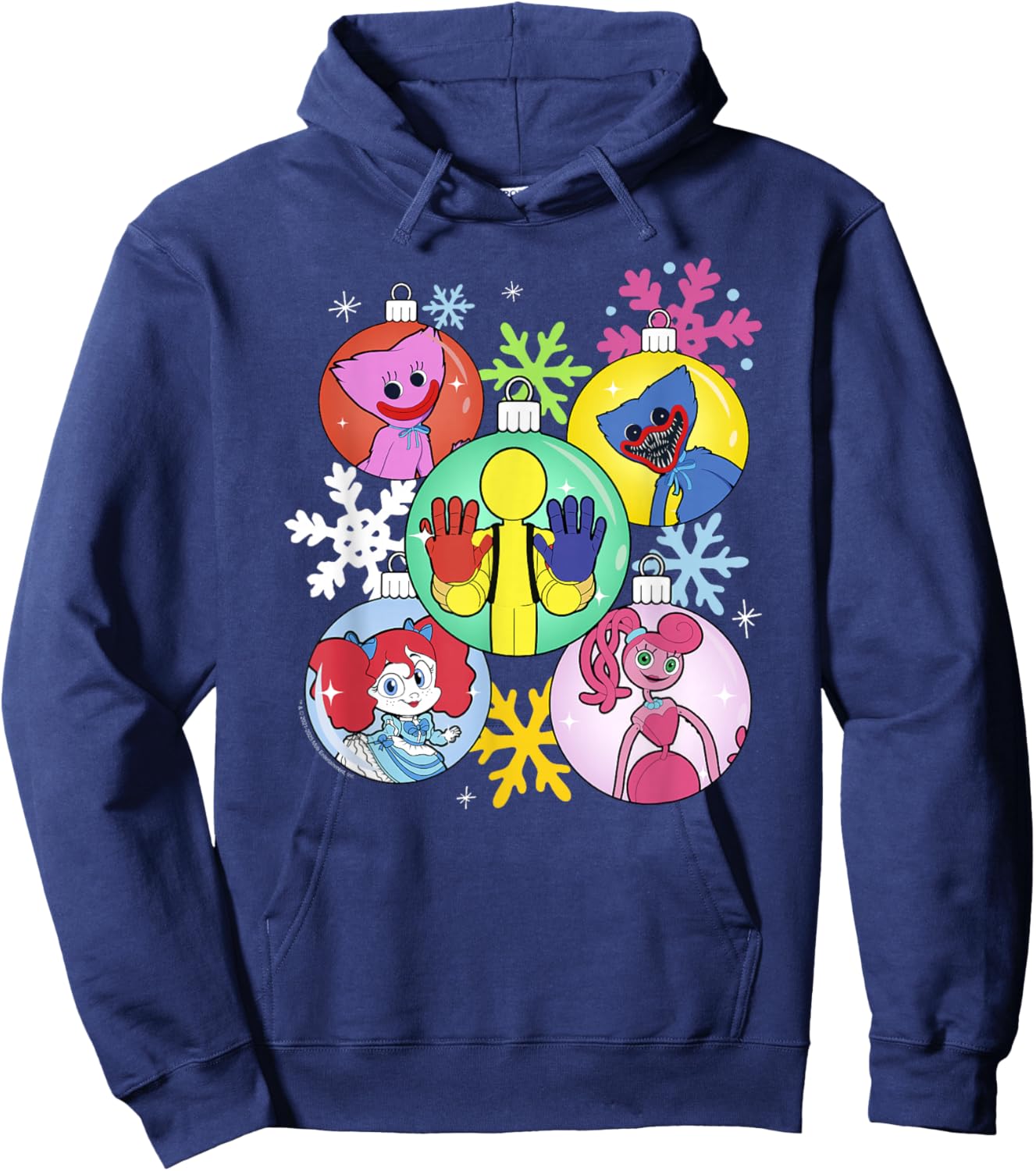 Poppy Playtime Christmas Friends Colorful Portraits Hoodie - Hoodie | Navy