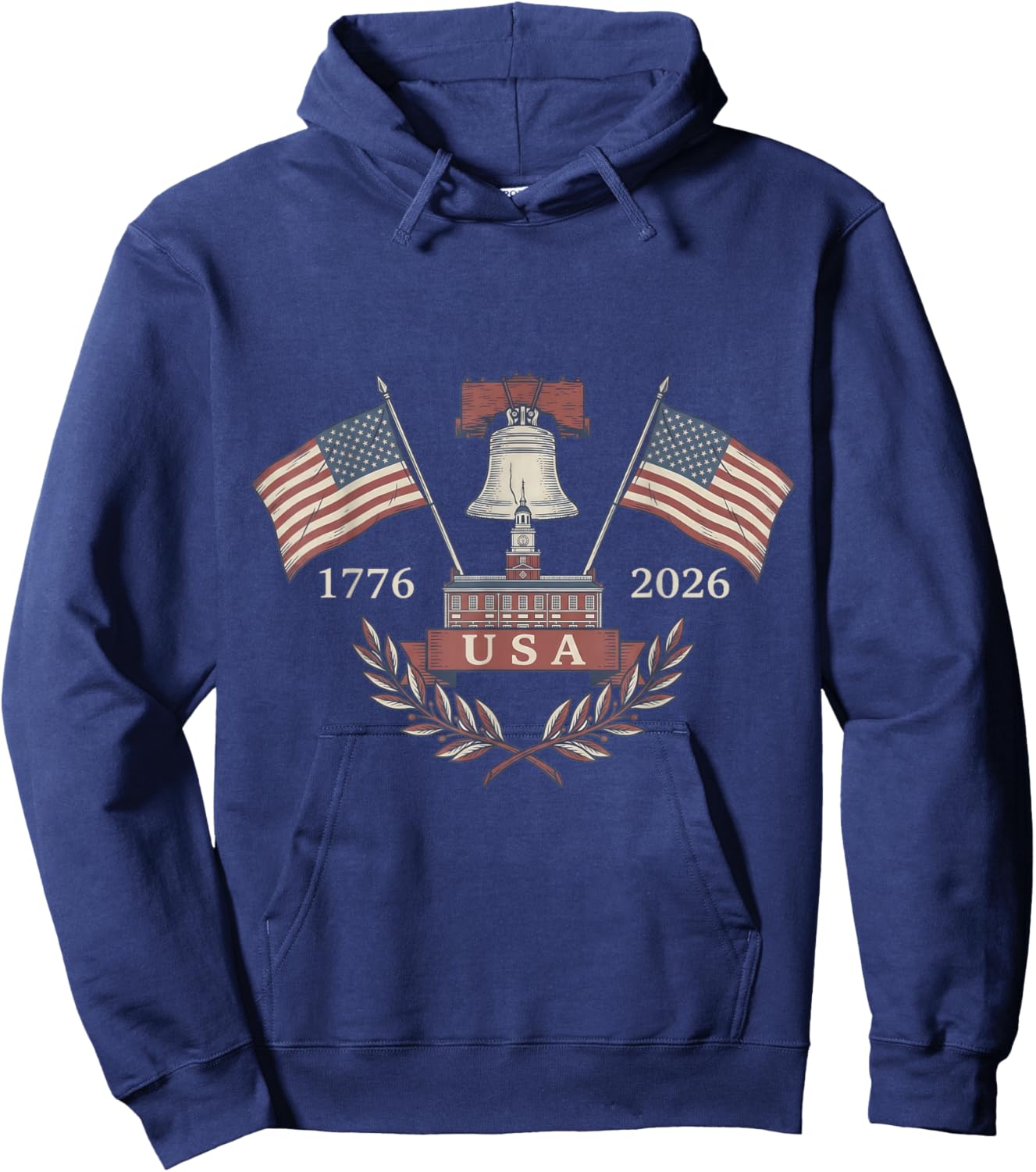America’s 250th Birthday: 1776-2026 Liberty Bell Hoodie - Hoodie | Navy