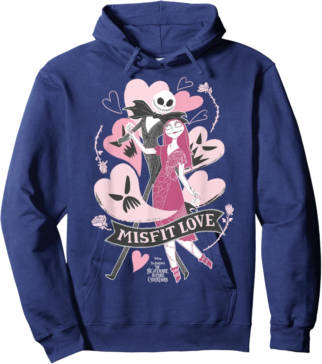 Nightmare Before Christmas - Misfit Love Hoodie - Hoodie | Navy