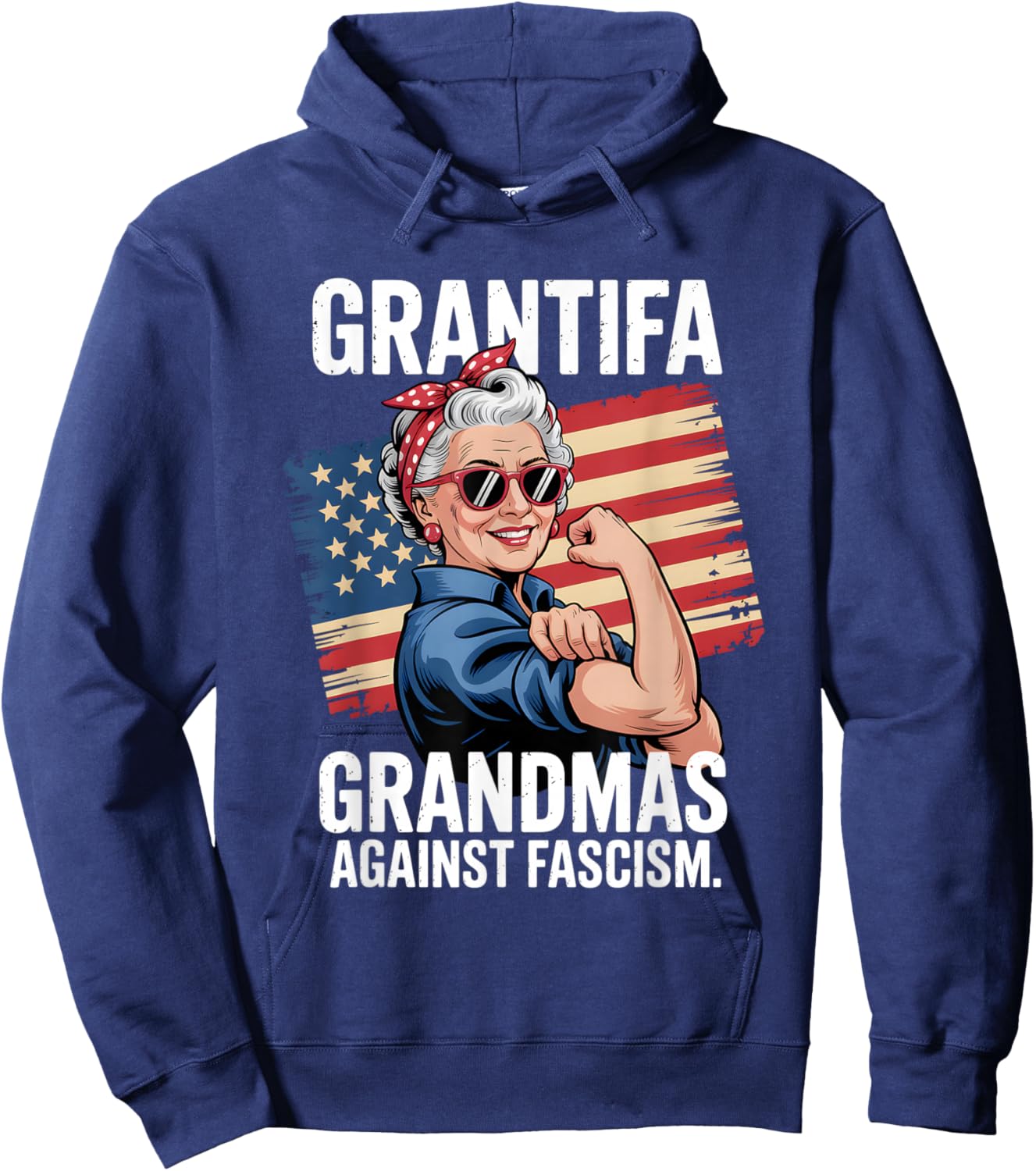 Flag Resist No Kings Hoodie - Hoodie | Navy