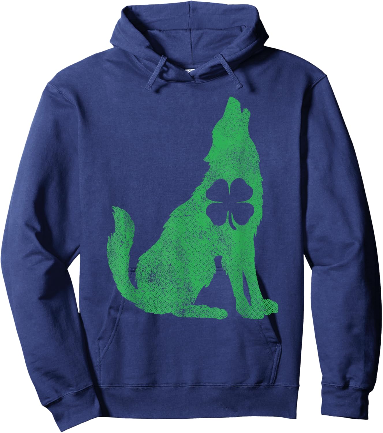 Wolf - Saint Paddys Shamrock St. Patrick's Day Hoodie - Hoodie | Navy