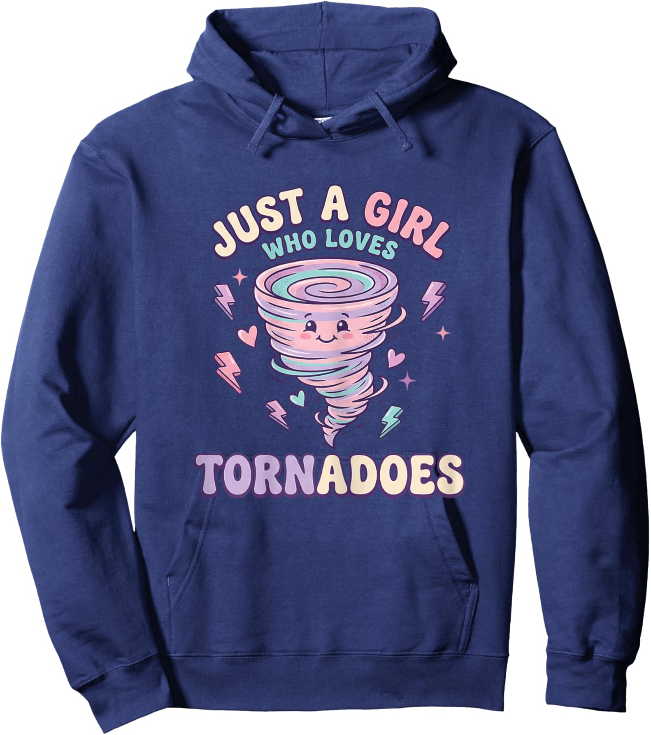 Just A Girl Who Loves Tornadoes - Funny Meteorology Girl Hoodie - Hoodie | Navy