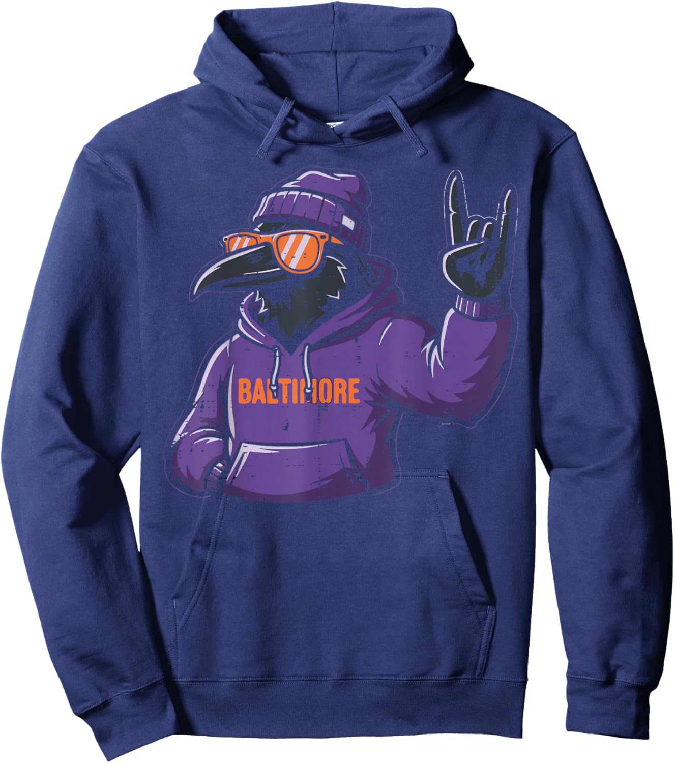 Raven Sunglasses Women Men Kids Boys Girls Youth Teen Hoodie - Hoodie | Navy