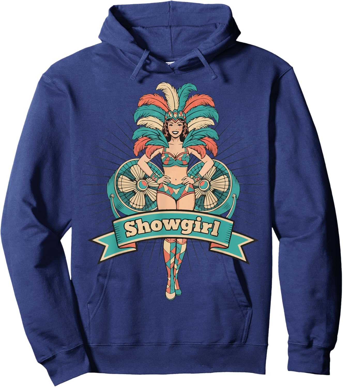 Showgirl Carnival Costume Extravaganza Art Hoodie - Hoodie | Navy