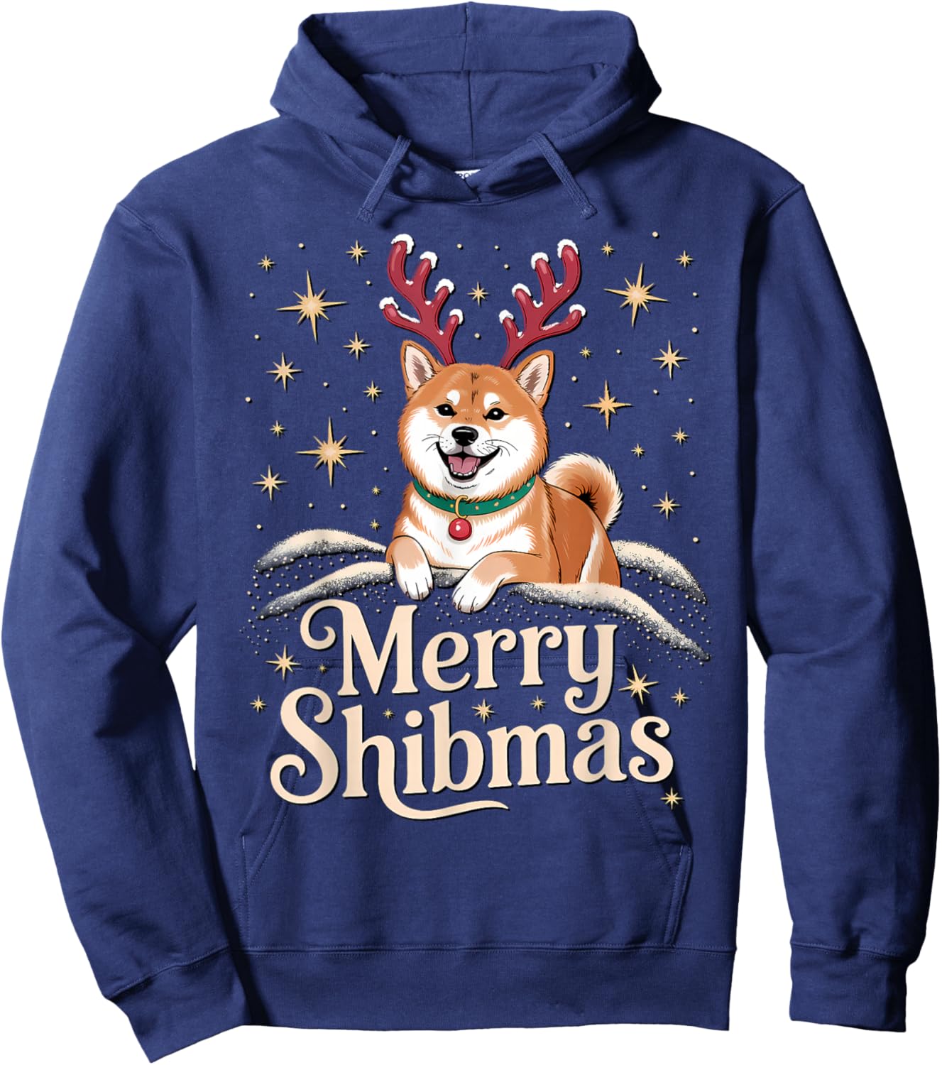 Merry Shibmas – Funny Shiba Inu Christmas Hoodie - Hoodie | Navy