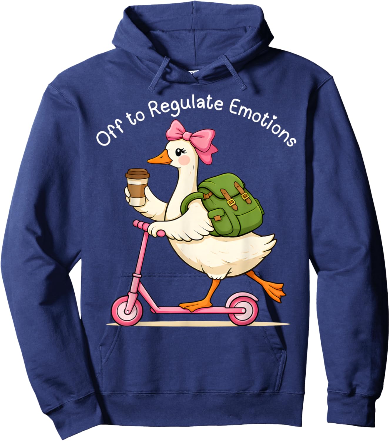 Funny Goose Off to Regulate Emotions Mental Health Counselor Hoodie - Hoodie | Navy