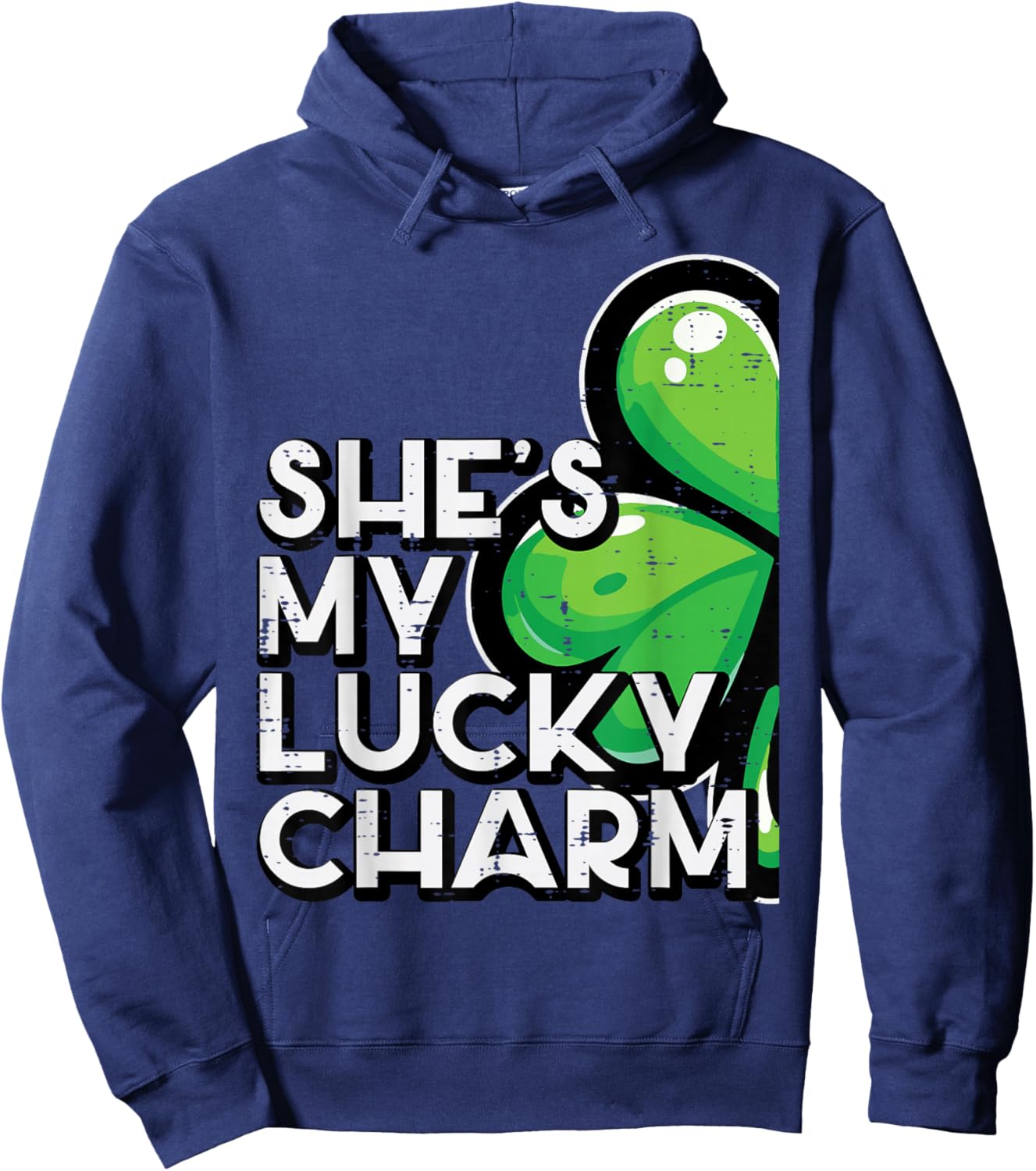 St Patricks Day Shes My Lucky Charm Matching Couple Men Hoodie - Hoodie | Navy