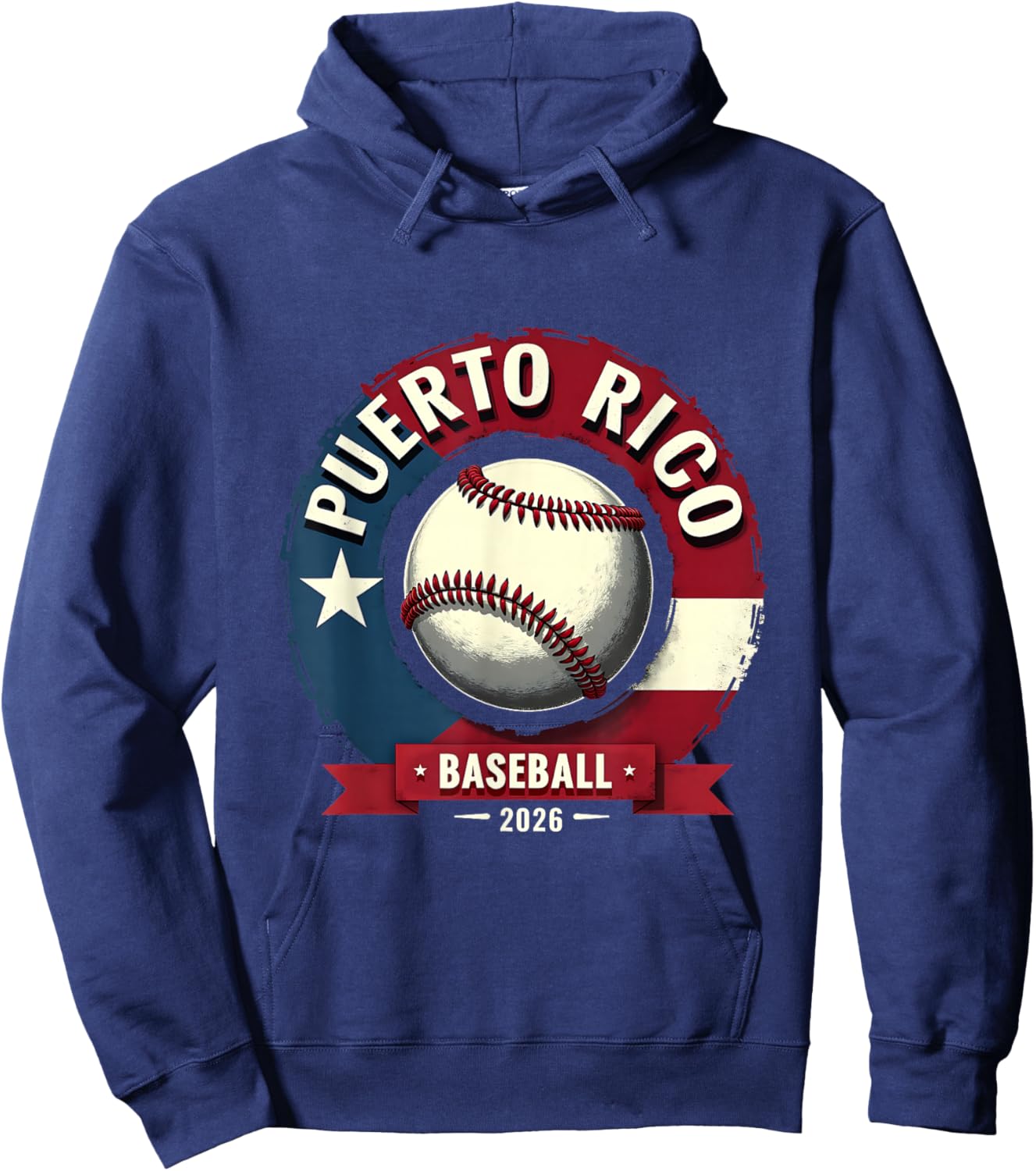 Puerto Rico Baseball 2026 Island Pride Sports Theme Hoodie - Hoodie | Navy