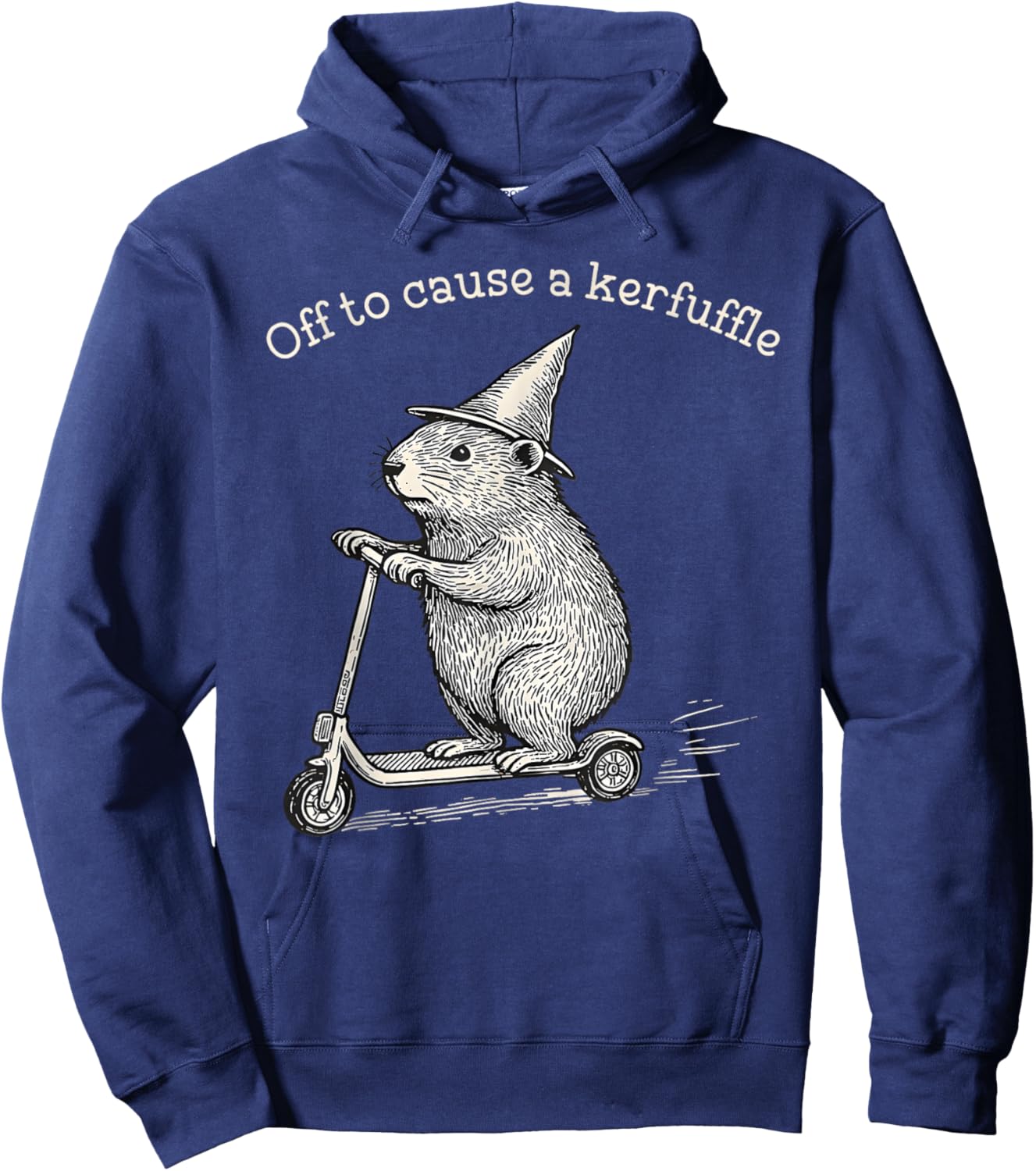 Funny Off to Cause A Kerfuffle Meme Capybara Hoodie - Hoodie | Navy