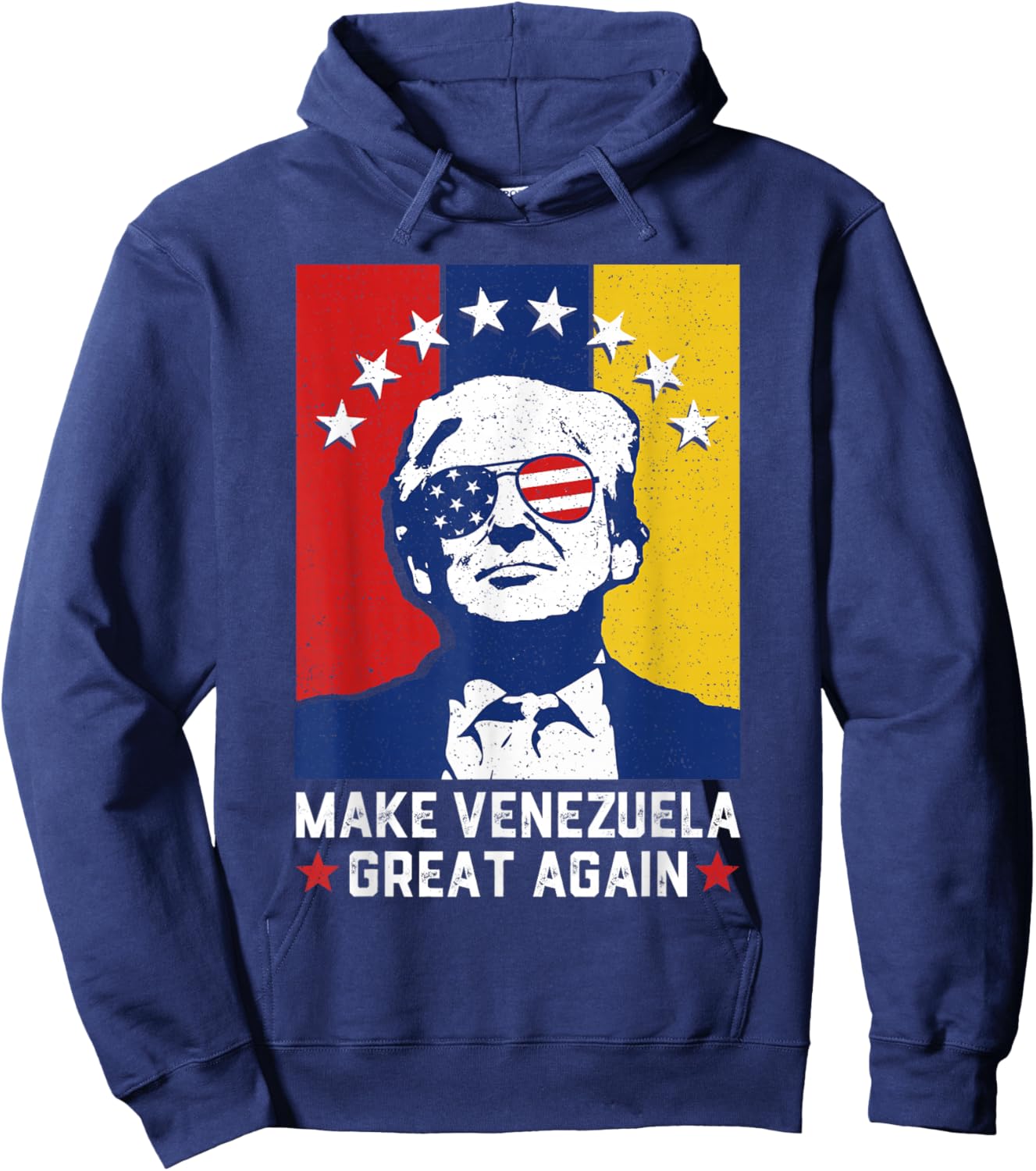 Make Venezuela Great Again 2026 Funny Trump Meme Hoodie - Hoodie | Navy