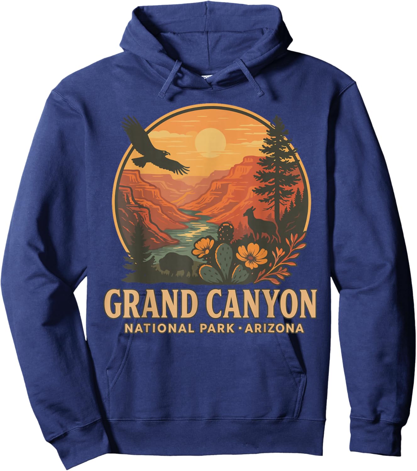 Grand Canyon National Park Hiking Souvenir Adventure Outdoor Hoodie - Hoodie | Navy