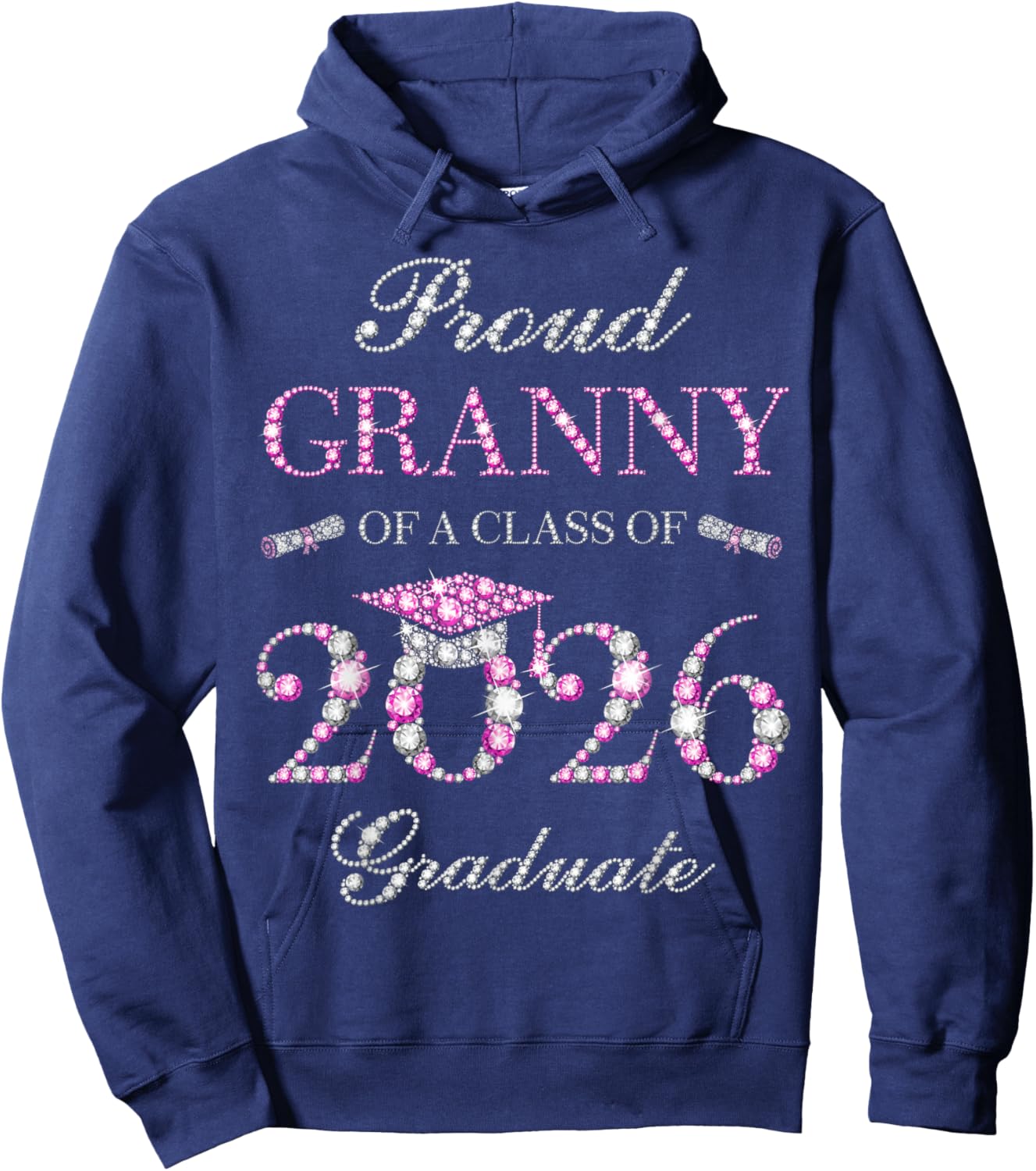 Proud Granny of A Class of 2026 Graduate Hoodie - Hoodie | Navy
