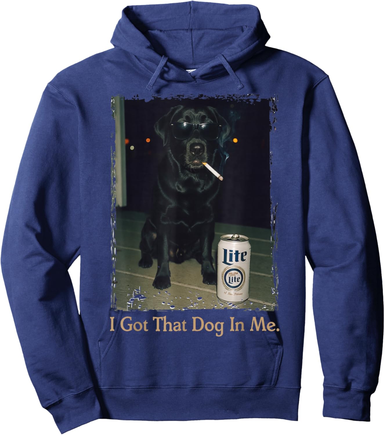 I Got That Dog in Me Funny Black Lab Labrador Meme Dog Mom Hoodie - Hoodie | Navy