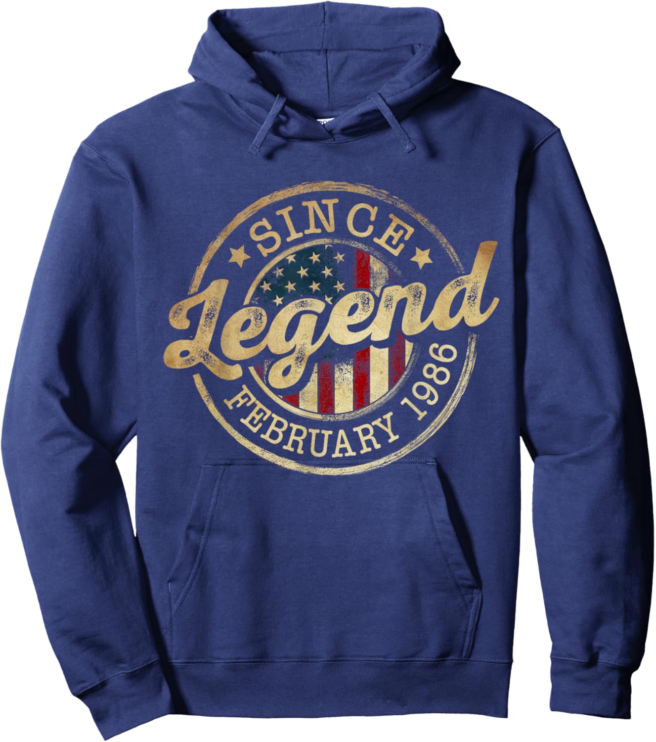 Legend Since February 1986 Vintage 40th Birthday Classic Hoodie - Hoodie | Navy