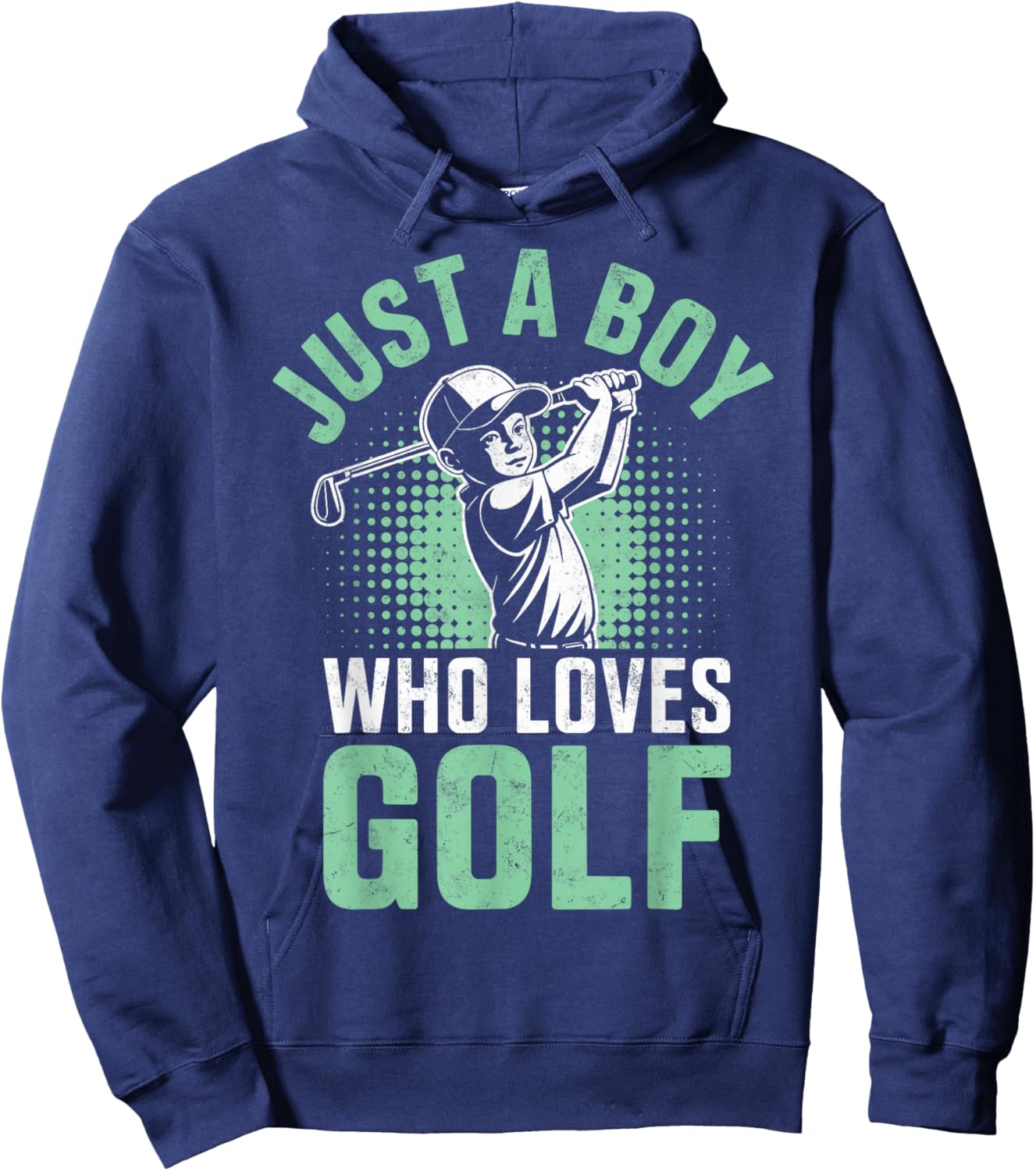 Just a Boy Who Loves Golf Golfing Golf Player Golfer Funny Hoodie - Hoodie | Navy