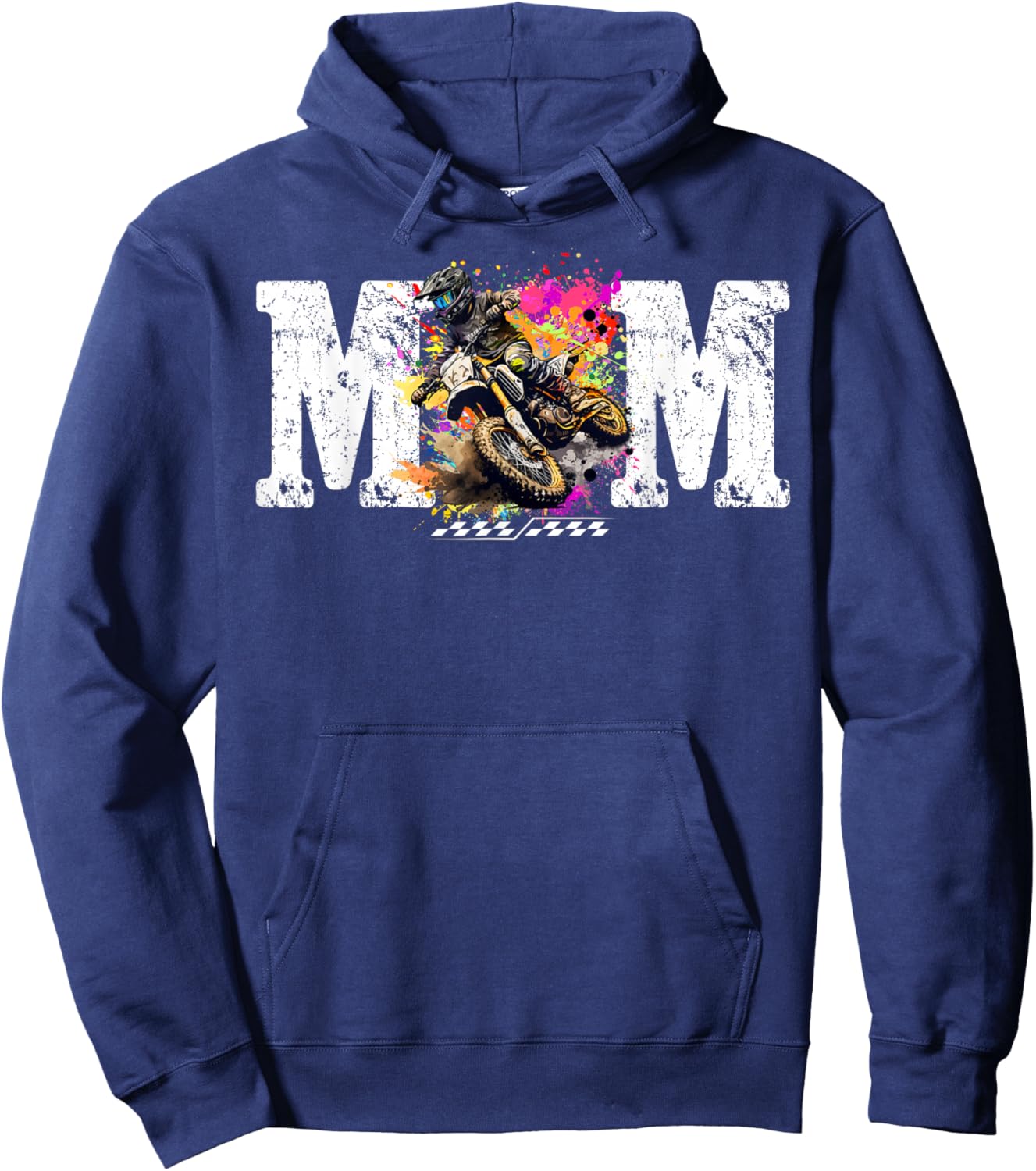 Mom Motocross Birthday Hoodie - Hoodie | Navy