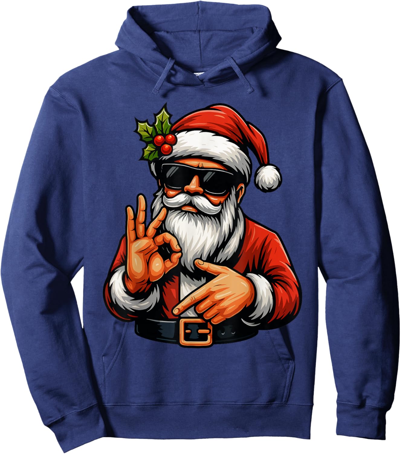 Funny Six Seven 6 7 Meme Santa Christmas Shirt Men Boys Teen Hoodie - Hoodie | Navy