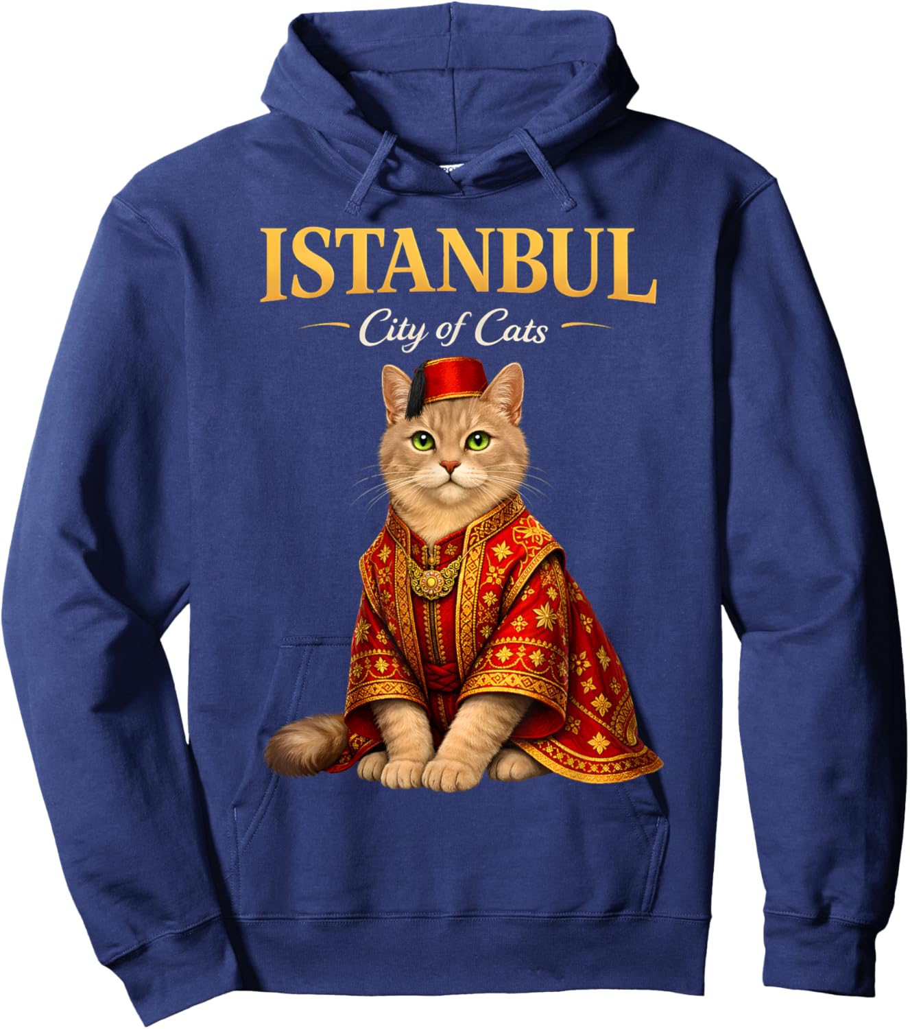 Istanbul City of Cats Traditional Turkish Culture Ottoman Hoodie - Hoodie | Navy
