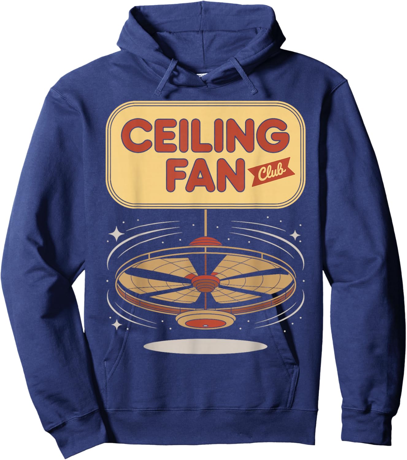 Ceiling Fan Club Funny Minimalist Hoodie - Hoodie | Navy