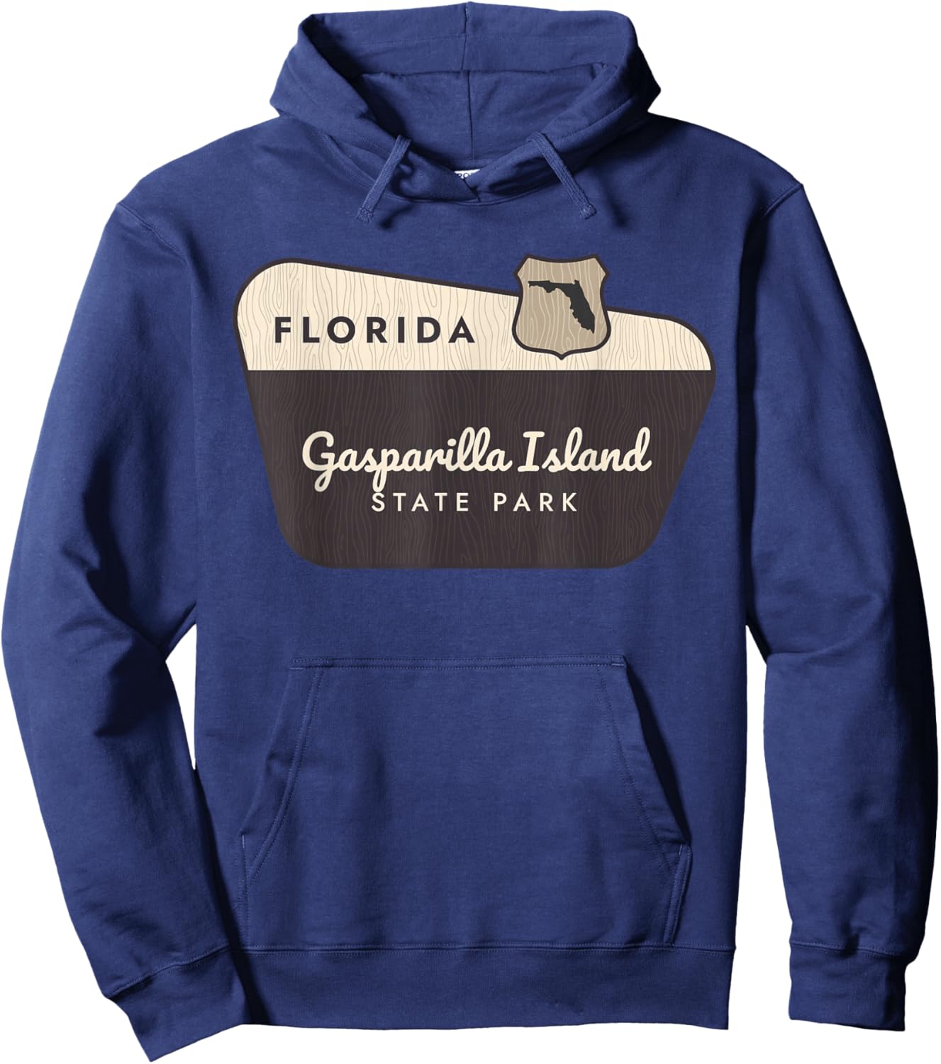 Gasparilla Island State Park Florida Welcome Sign Vacation Hoodie - Hoodie | Navy