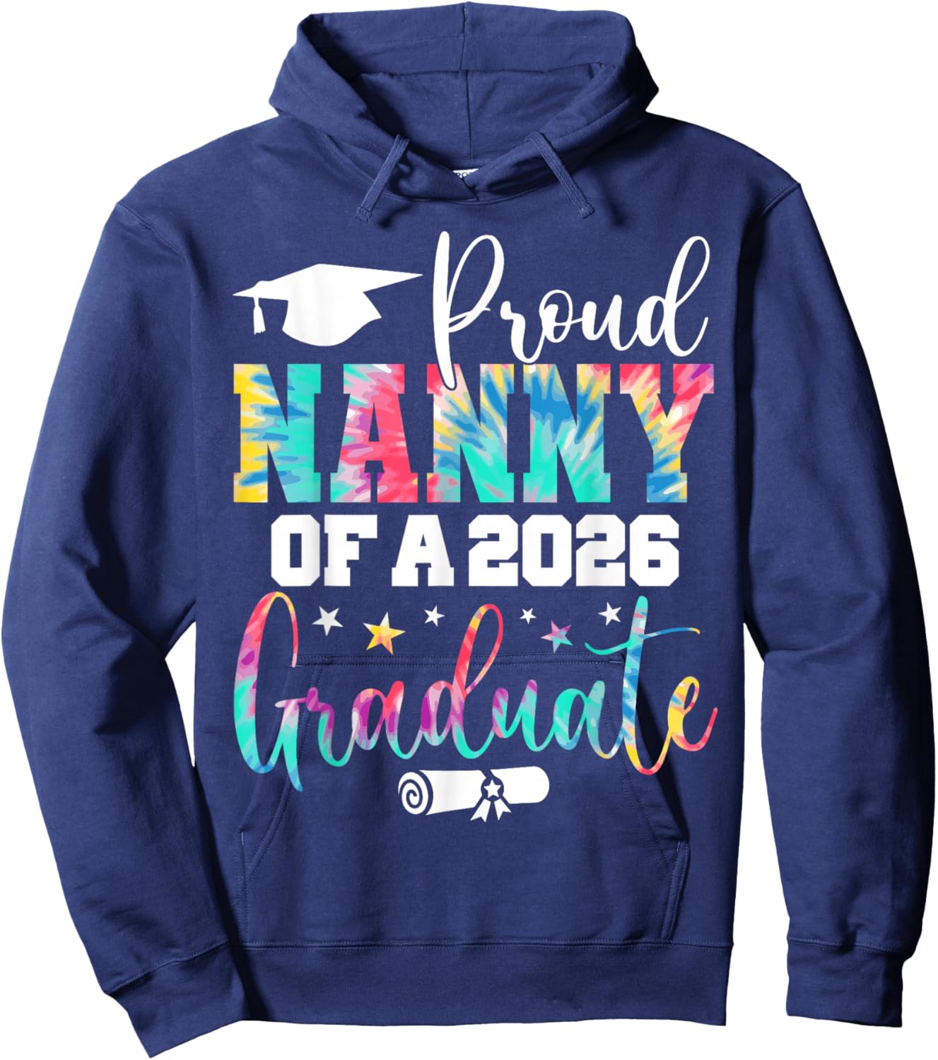 Nanny Senior 2026 Proud Nanny of A Class of 2026 Graduate Hoodie - Hoodie | Navy