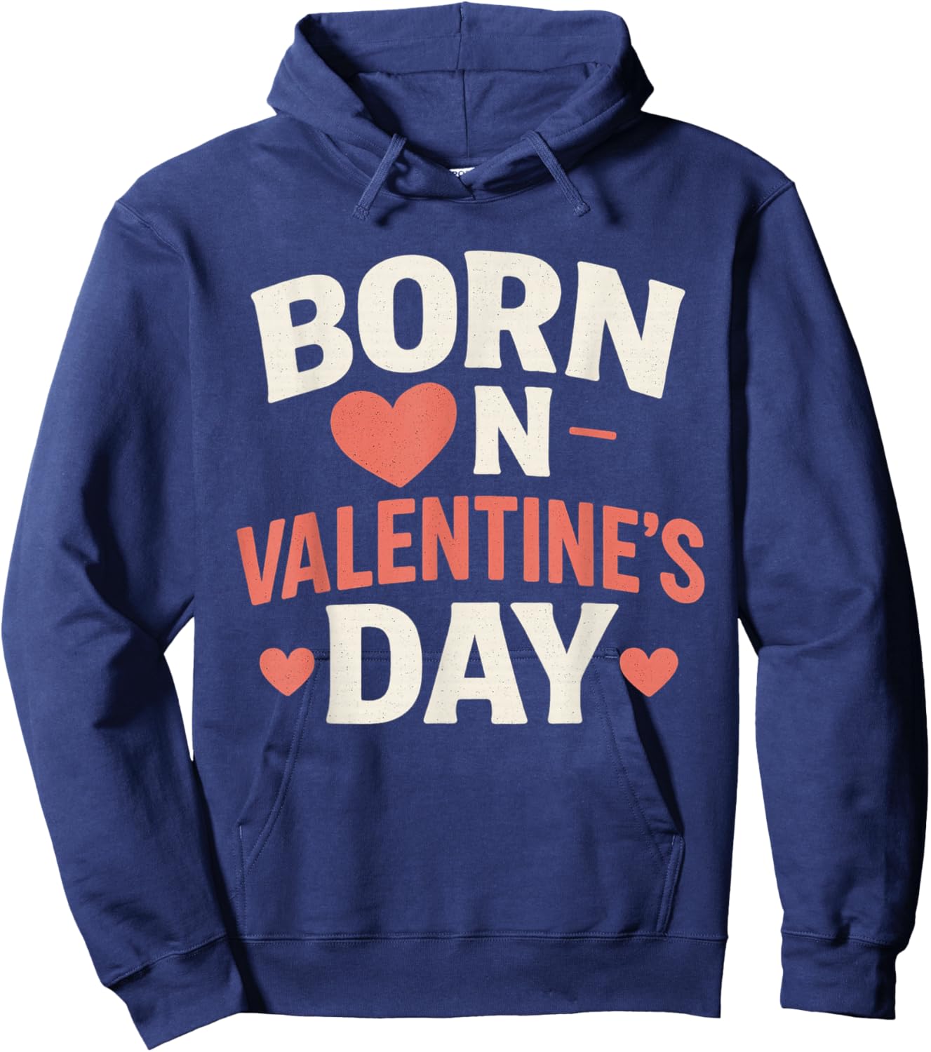 Born On Valentines Day Birthday Valentine Boy Girl Kid Hoodie - Hoodie | Navy