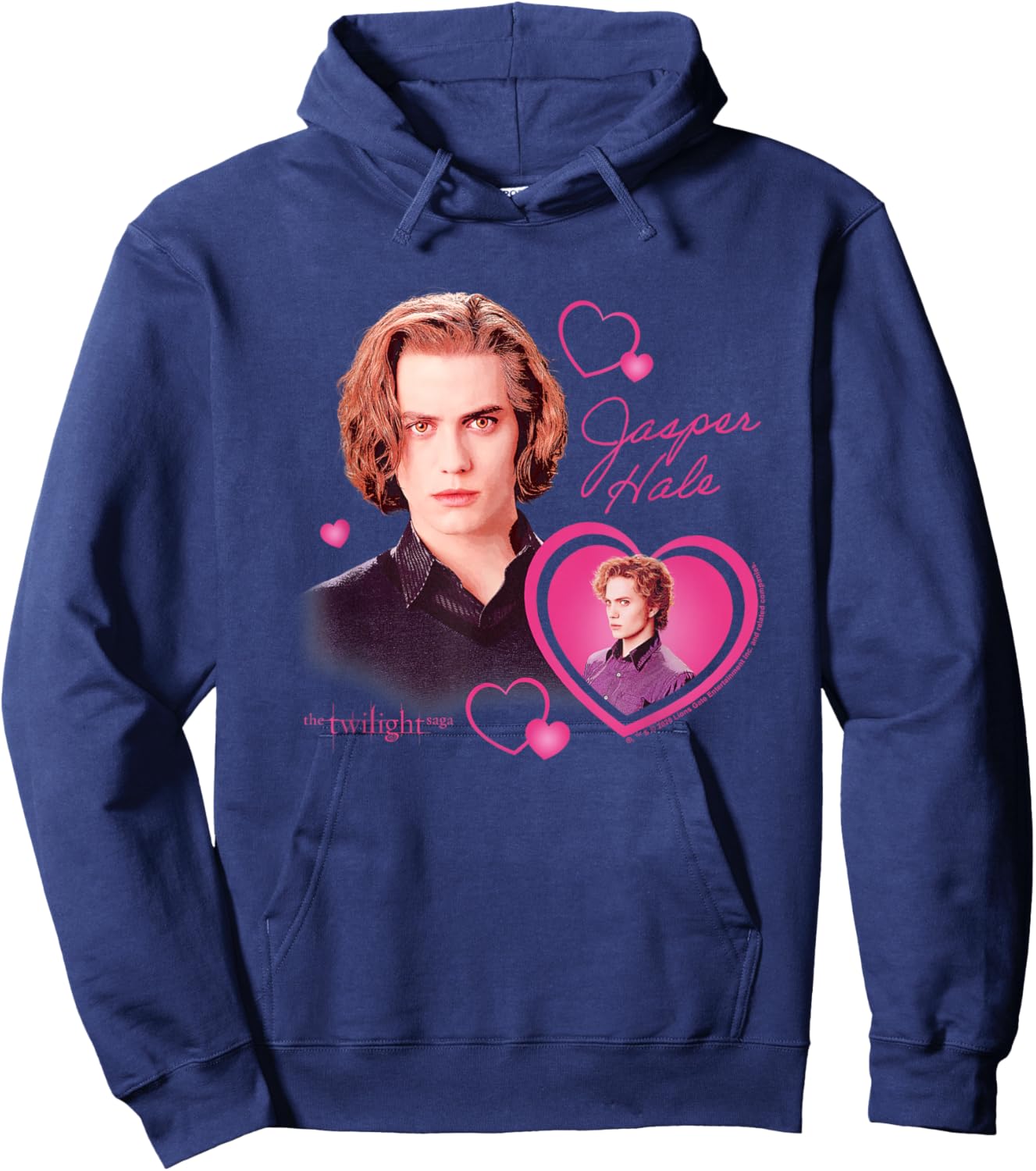 Twilight Jasper Hale Hearts Vampire Crush Movie Hoodie - Hoodie | Navy