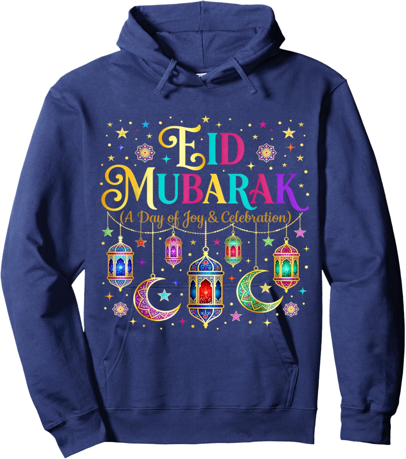 Eid Mubarak Muslim Celebration Costume for Eid Al Fitr 2026 Hoodie - Hoodie | Navy