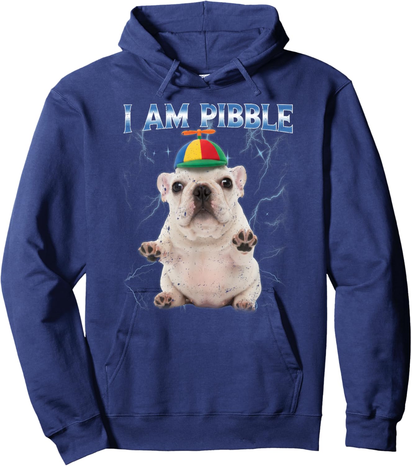 I Am Pibble Funny Pit Bull Meme Hoodie - Hoodie | Navy