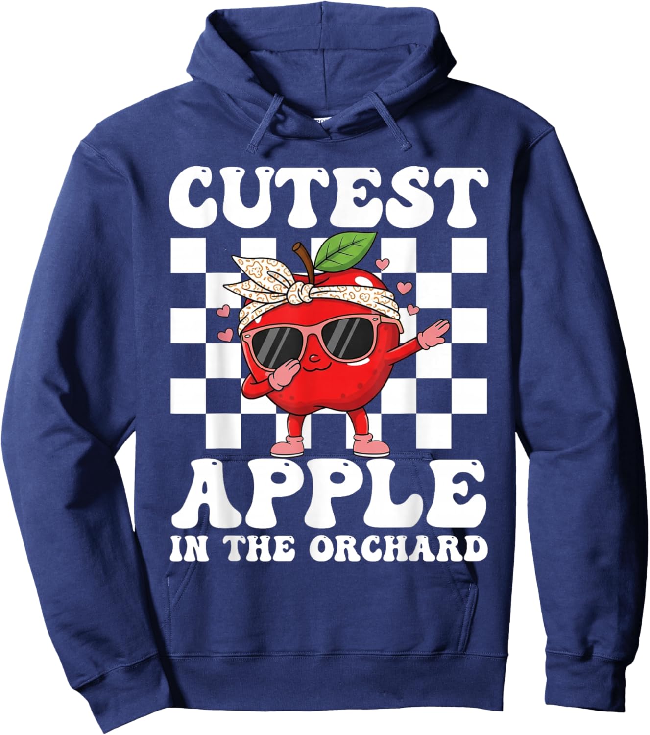 Cutest Apple in The Orchard Dabbing Apple Picking Season Hoodie - Hoodie | Navy