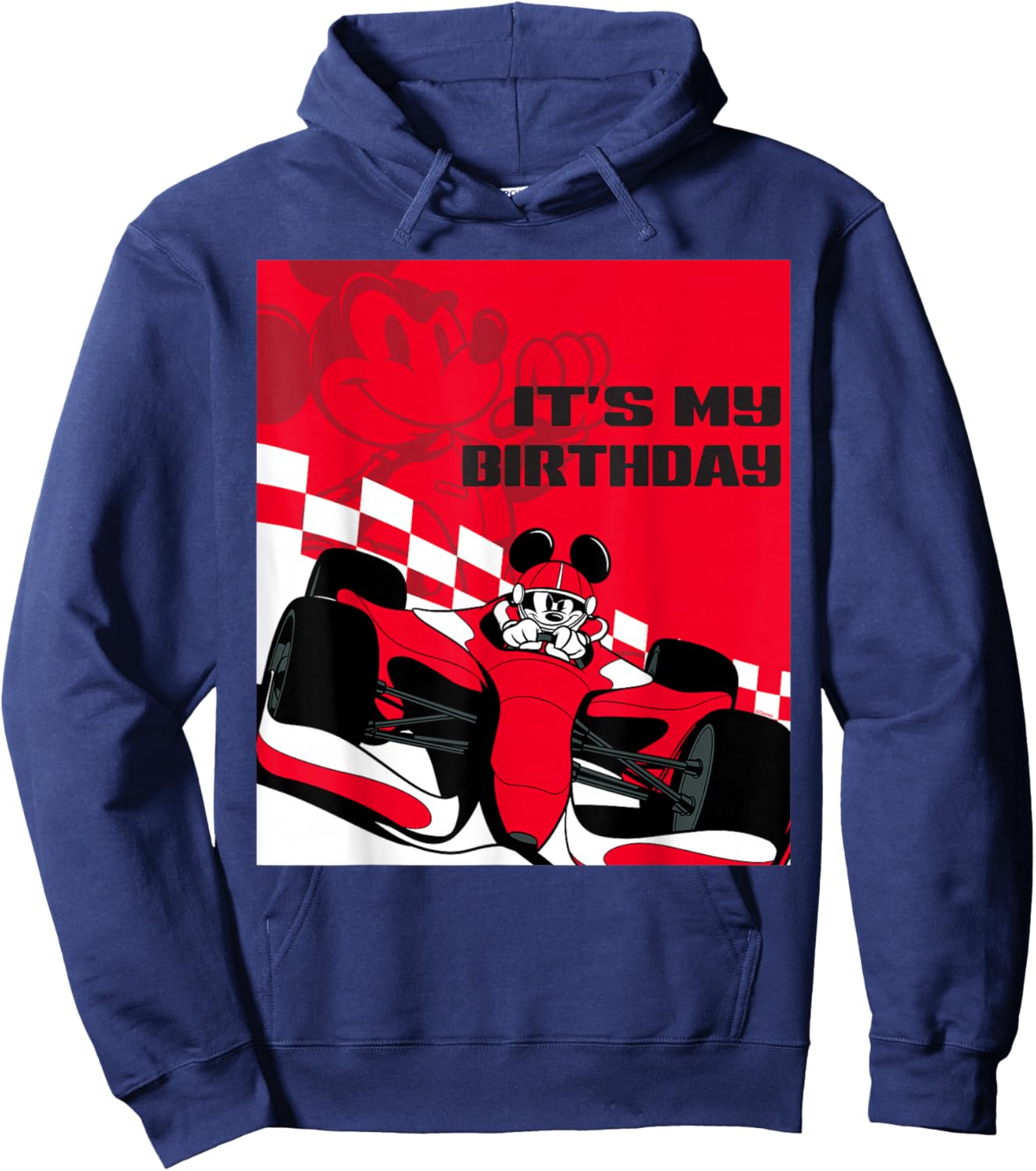 Disney Racing It's My Birthday Mickey Mouse Race Car Party Hoodie - Hoodie | Navy