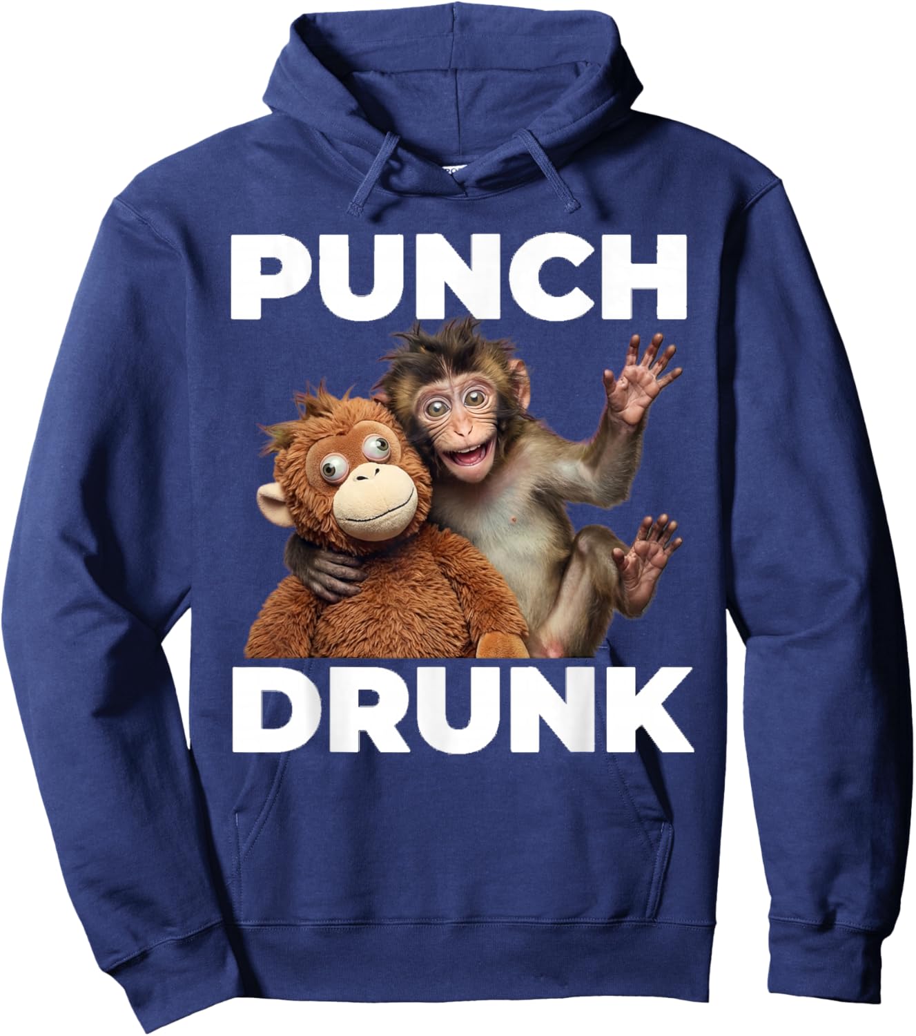 Punch the Monkey Punch Drunk Hoodie - Hoodie | Navy