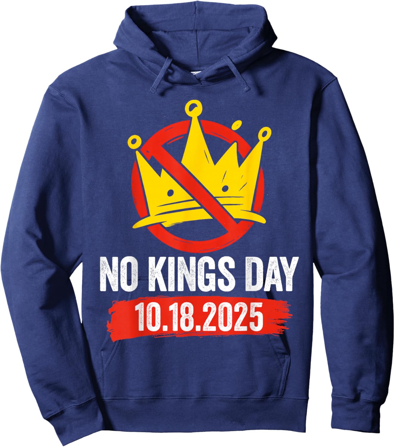 No Kings Day Patriotic No Kings 2025 Hoodie - Hoodie | Navy