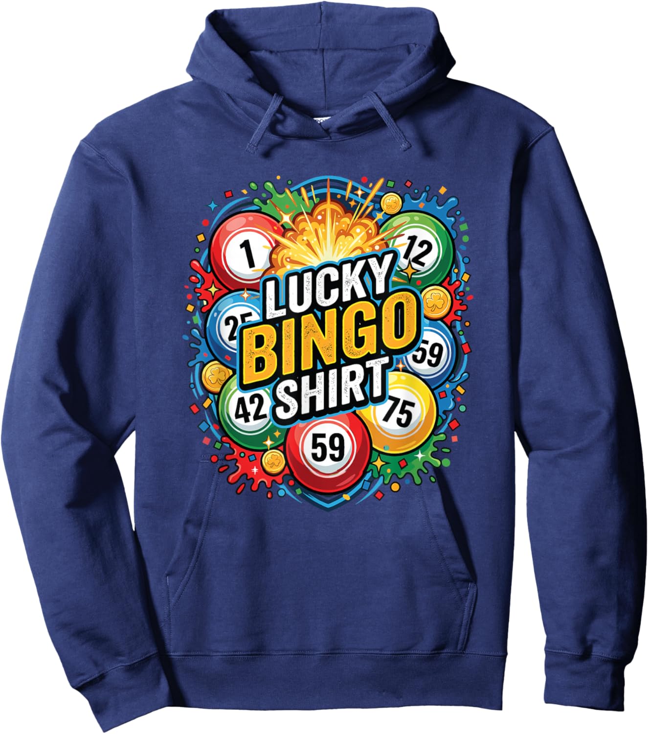 Lucky Bingo Game Player Quote This is My Lucky Bingo Hoodie - Hoodie | Navy