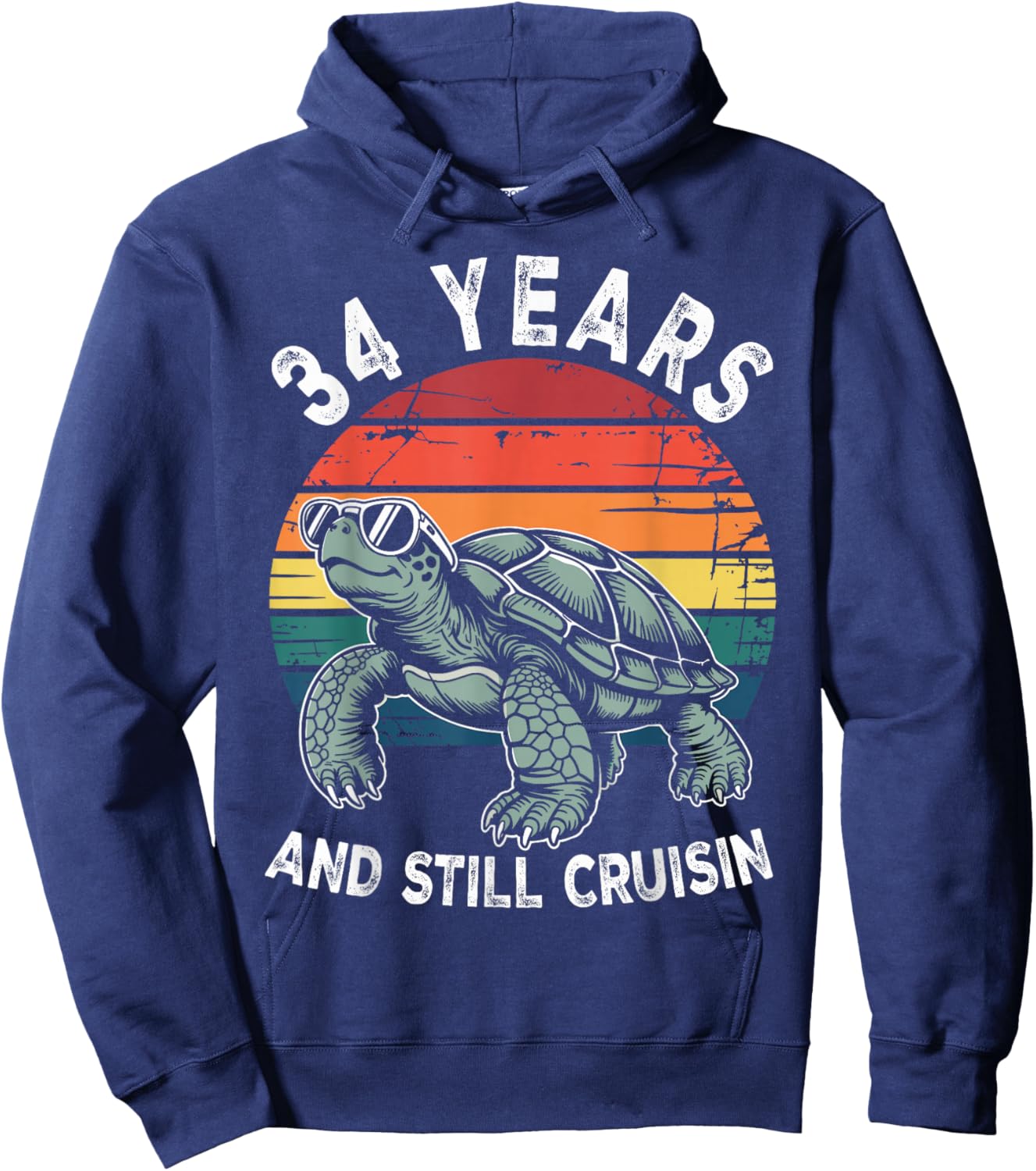 34 Birthday 34 Years 34 Years and Still Cruisin Birthday Hoodie - Hoodie | Navy