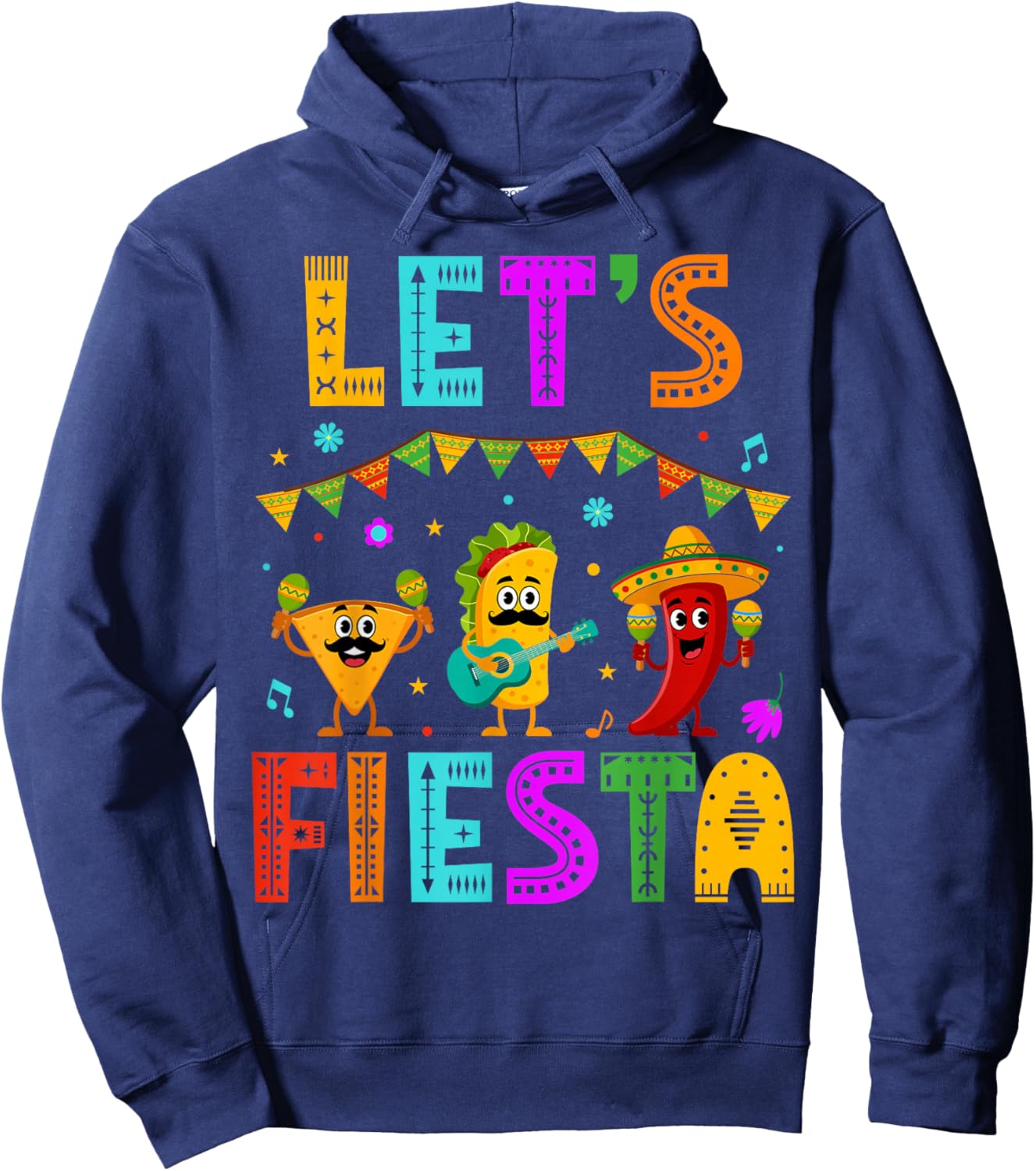 Let's Fiesta Cinco De Mayo Party Mexican Festival 5 De Mayo Hoodie - Hoodie | Navy