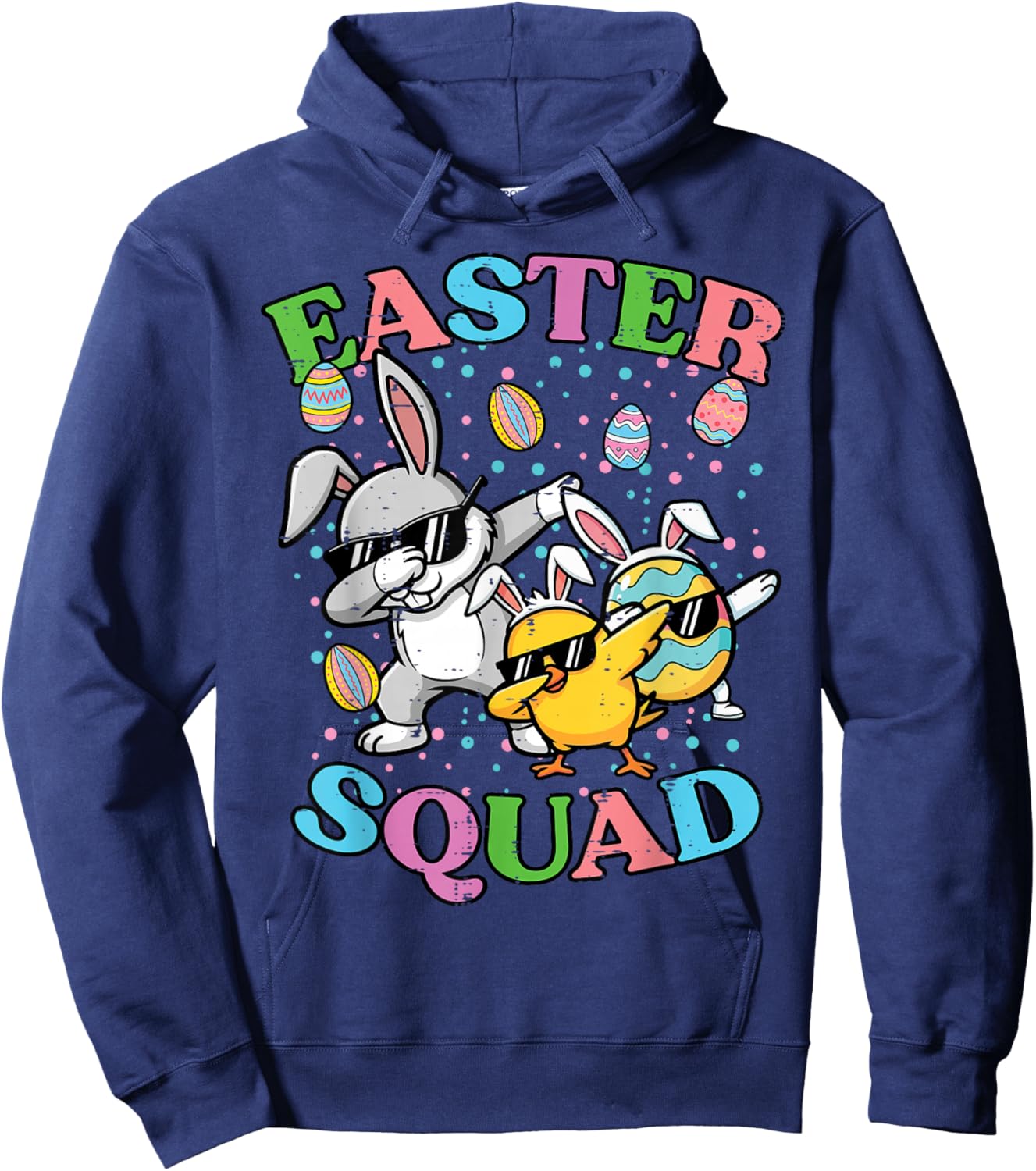 Easter Squad Bunny Egg Chick Dab Crew Matching Men Women Kid Hoodie - Hoodie | Navy
