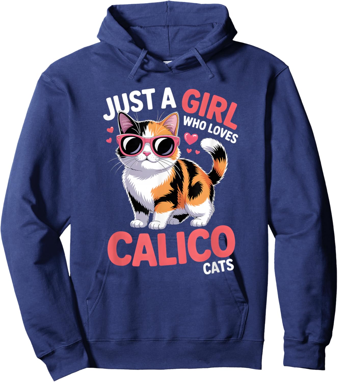 Girls Calico Cat Hoodie - Hoodie | Navy