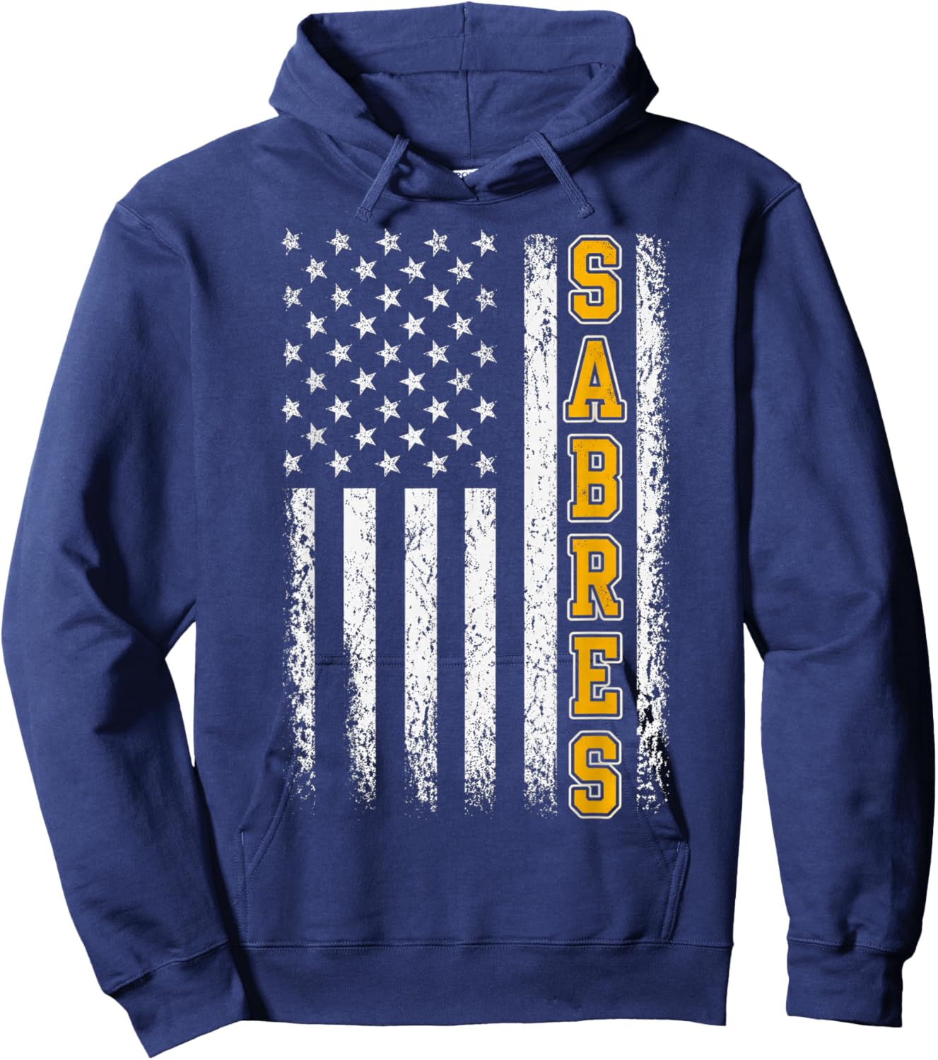 Vintage Sabres USA Flag Classic Gifts Women Kids Hoodie - Hoodie | Navy