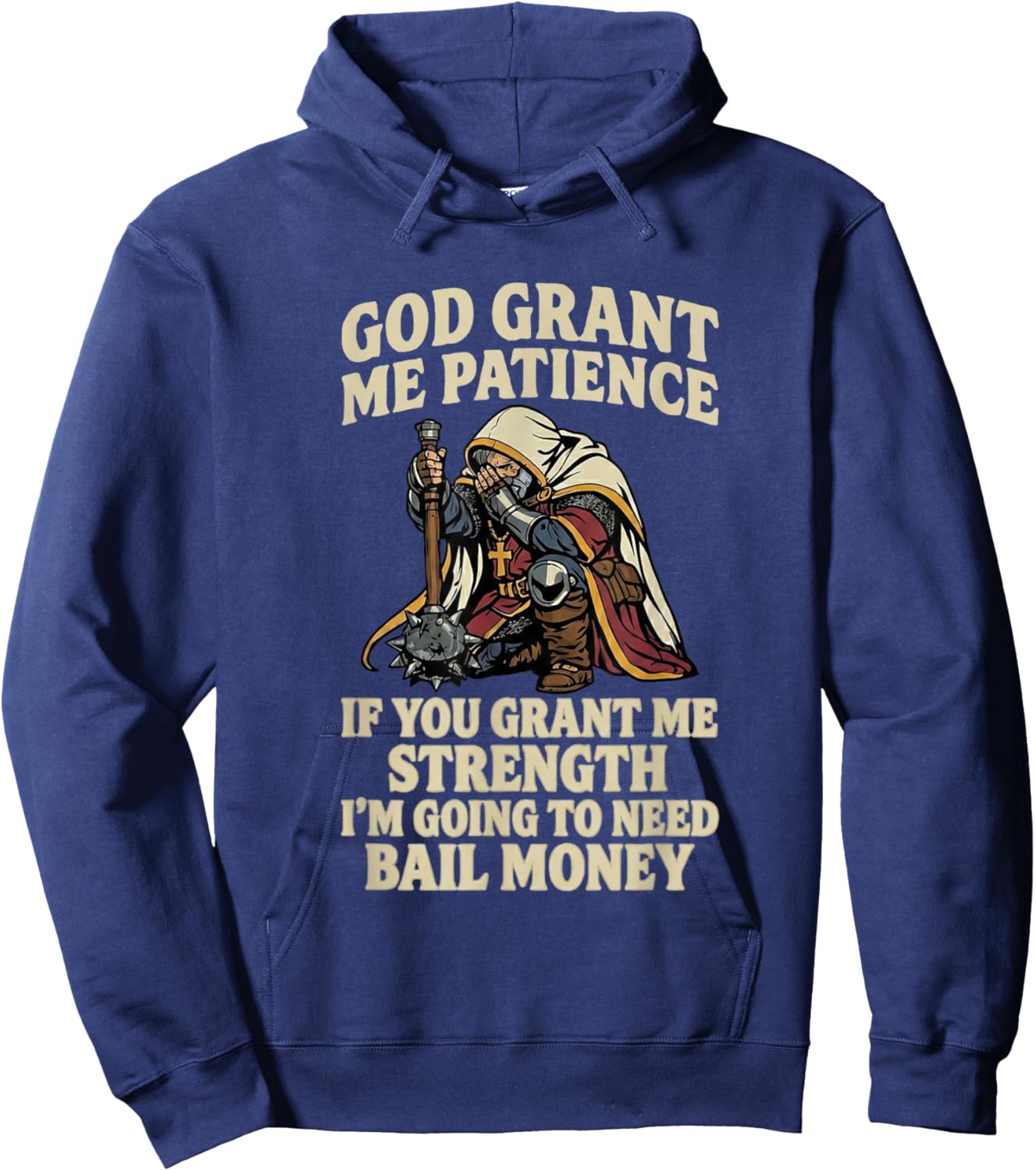 God Grant Me Patience If You Grant Me Strength Christian Hoodie - Hoodie | Navy