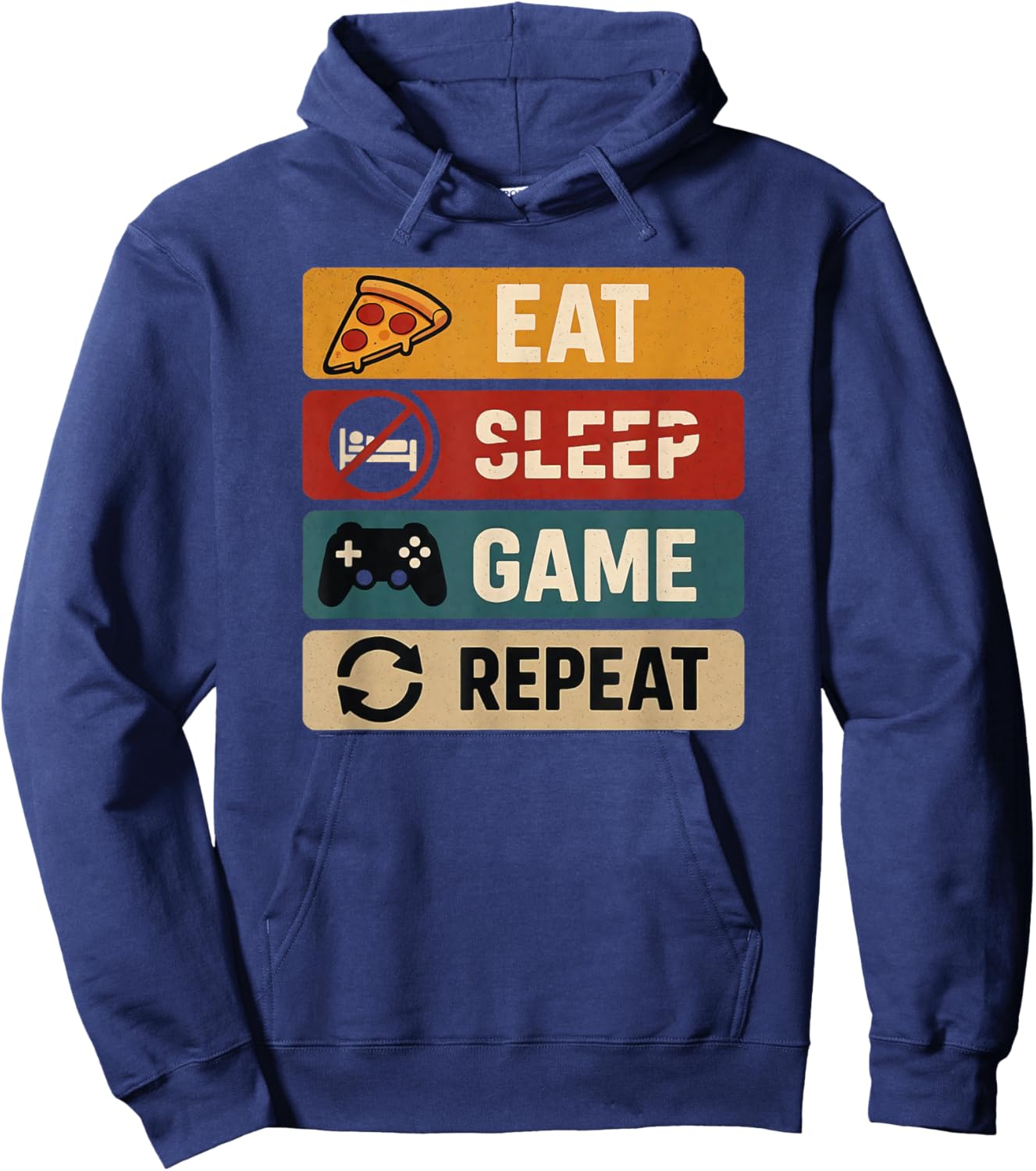 Eat No Sleep Game Repeat Hoodie - Hoodie | Navy